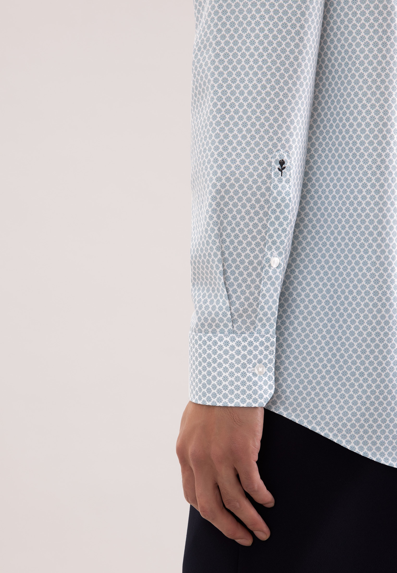 seidensticker Chemise d'affaires »Schwarze Rose« Regular 1/1 Kentkragen Druck