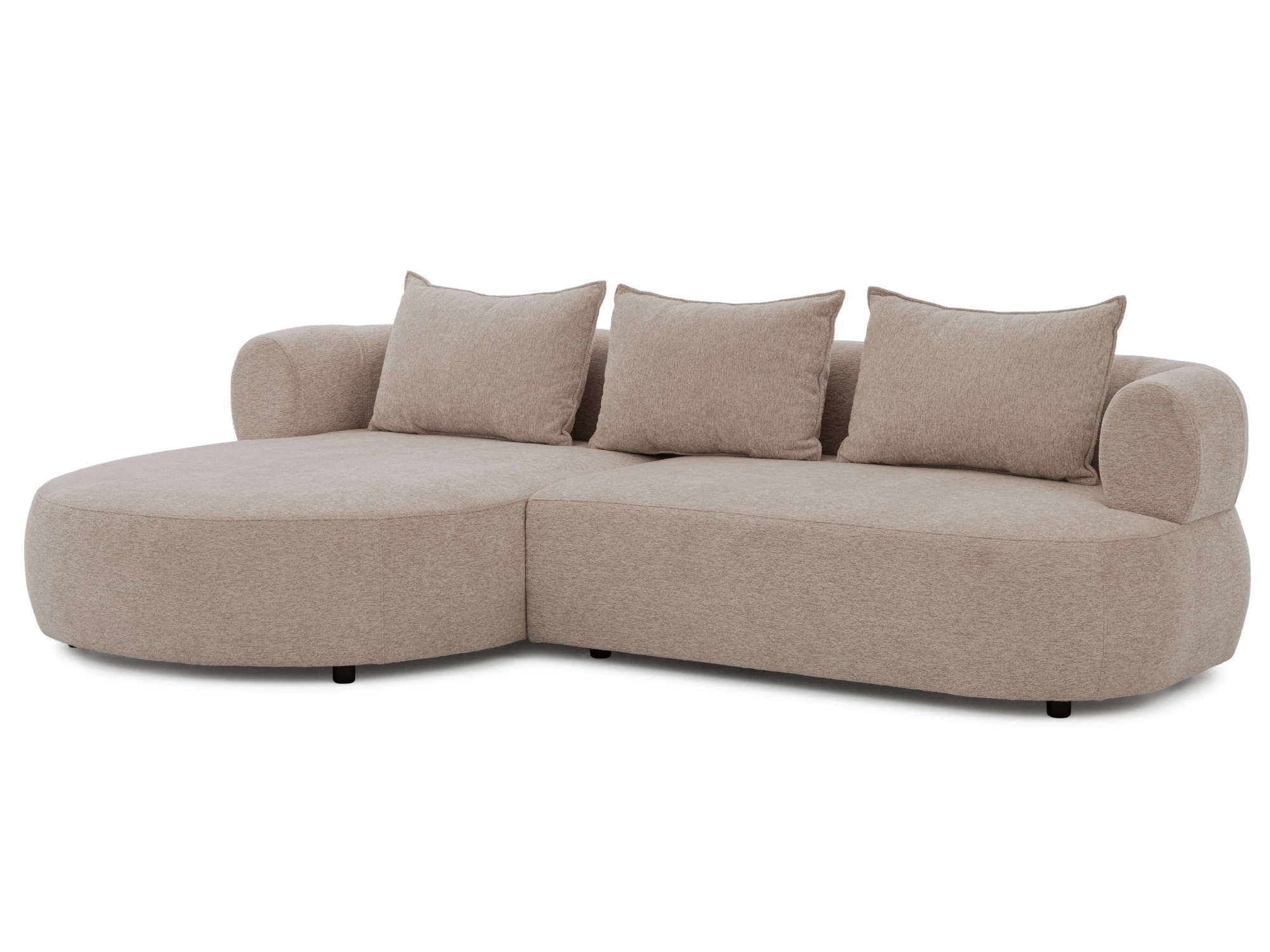 Home affaire Canapé d'angle »LUSSAC L-Form Design-Sofa mit Zierkissen, Masse B/T/H: 257/159/78 cm« grand confort d'assise et design moderne, canapé sans fonction lit