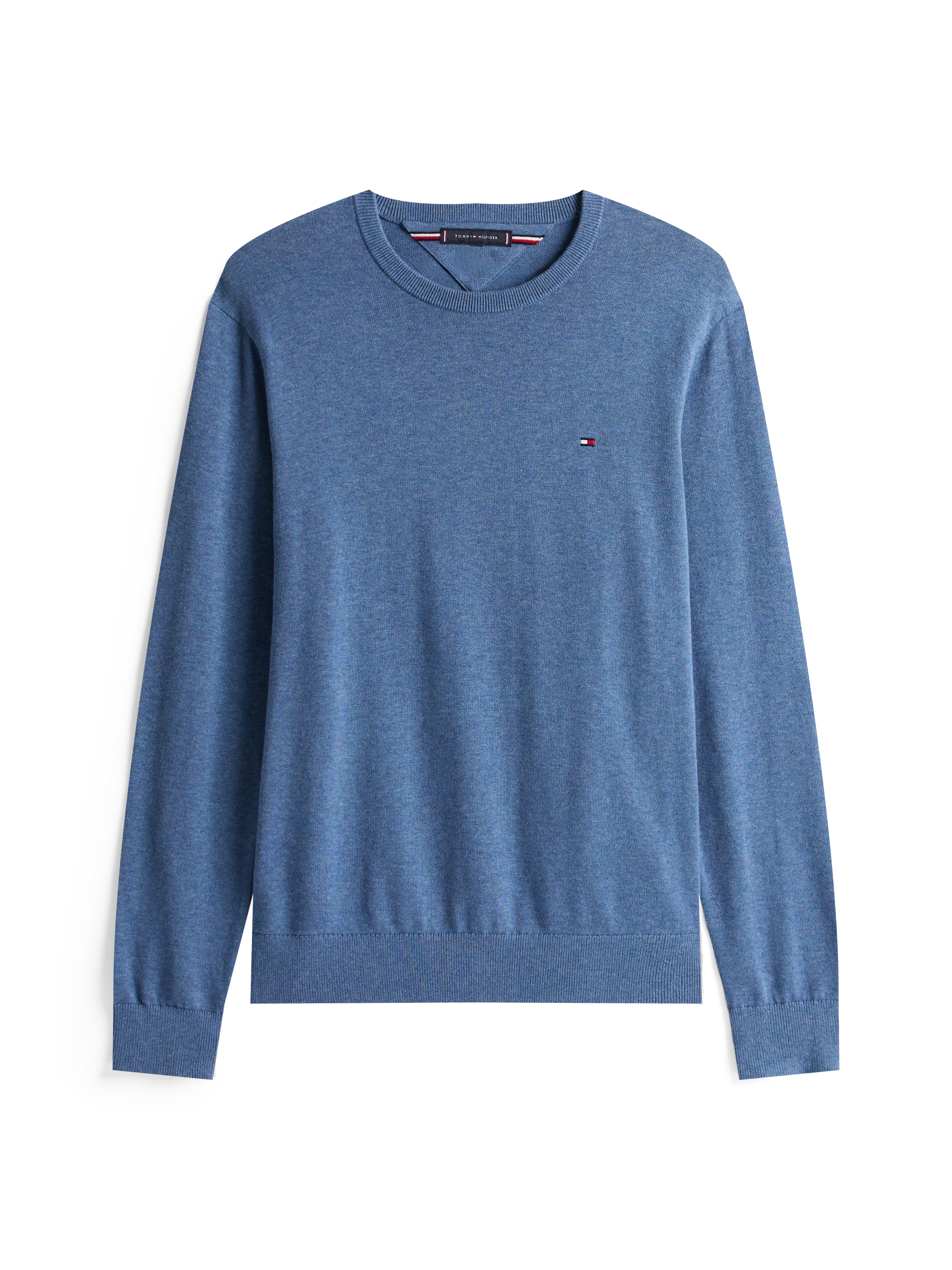 Tommy Hilfiger Rundhalspullover »ESSENTIAL COTTON CREW NECK«, 100% Baumwolle Crewneck Regular Fit Premium Mode
