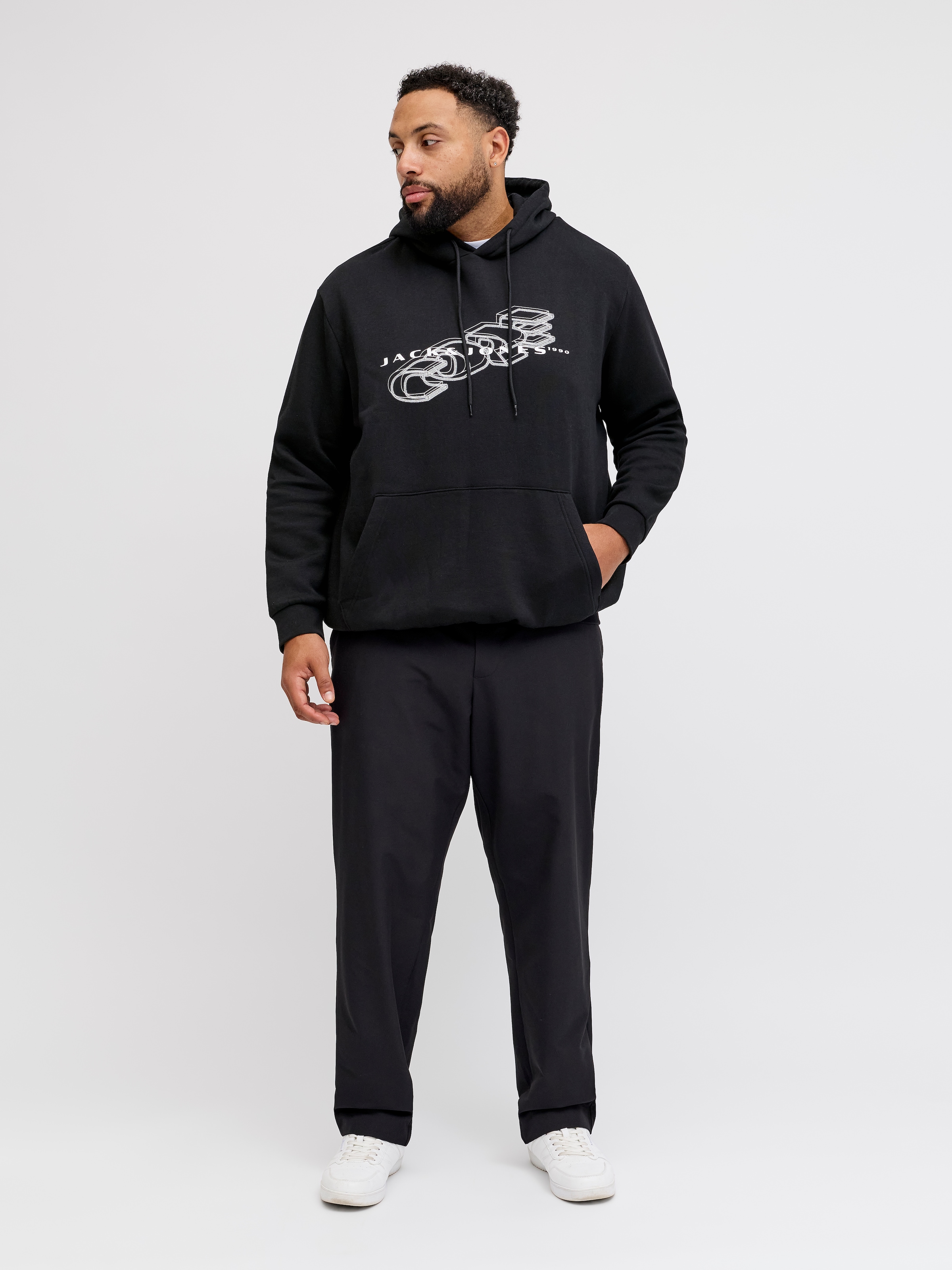 Jack & Jones PlusSize Kapuzensweatshirt »JCOFUSION BRANDING SWEAT HOOD PLS«
