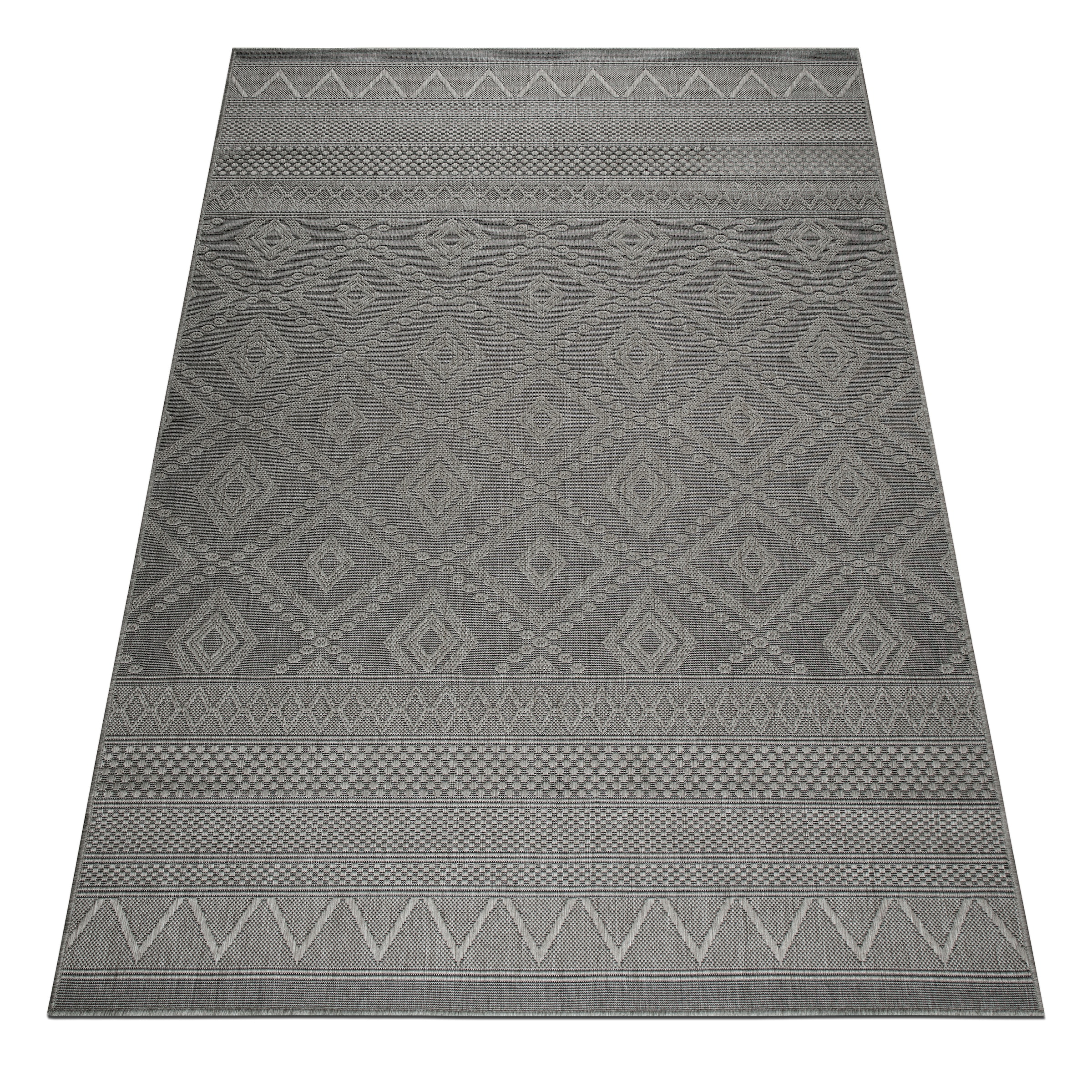 my home Tapis »Toronto auch als Läufer erhältlich« Rectangulaire 3 mm Höhe In- und Outdoor geeignet, Sisal-Optik, Wetterfest & UV-beständig, Boho