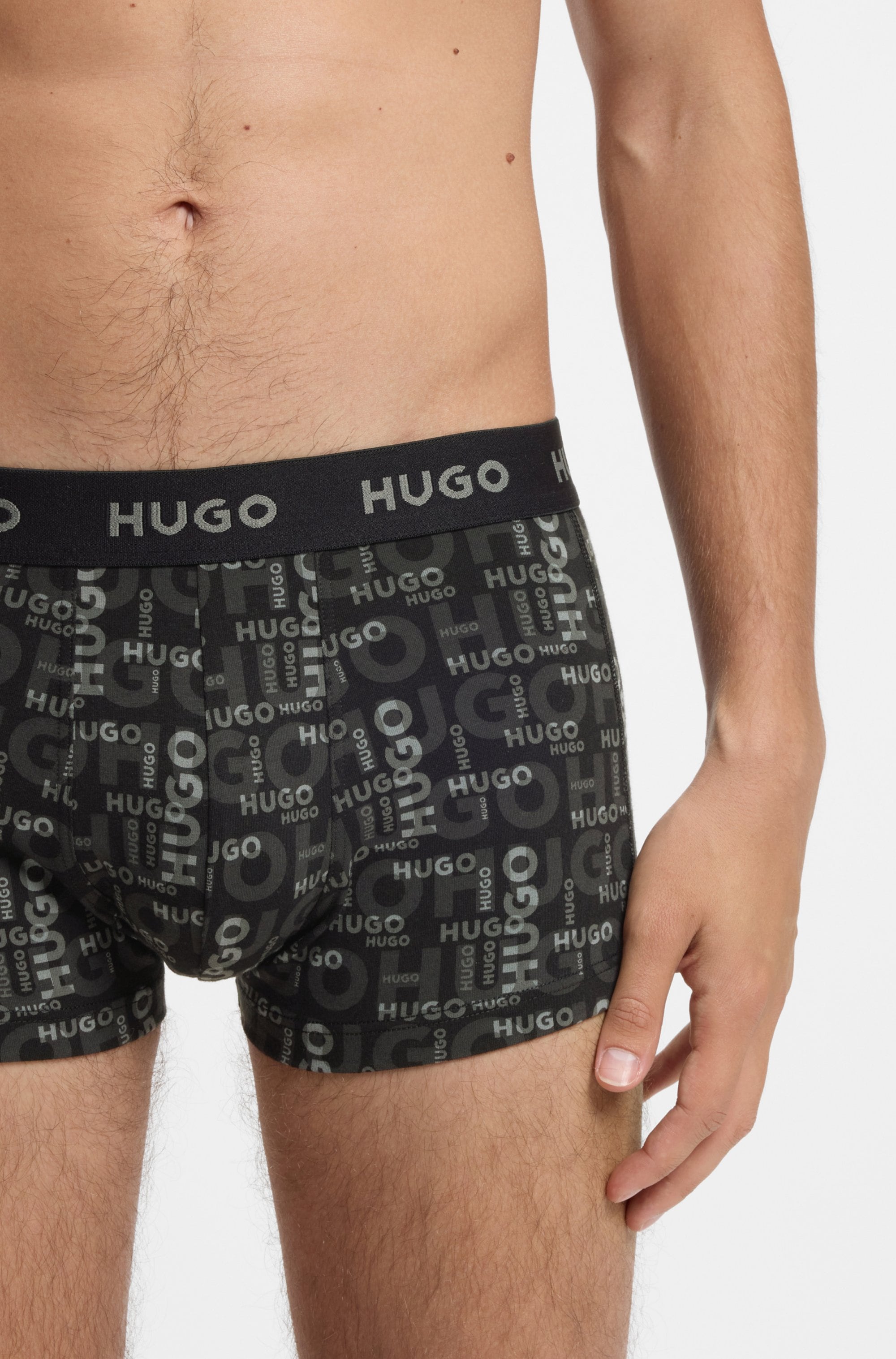 HUGO Underwear Trunk »TRUNK TRIPLET DESIGN« Packung, 3 Stk. mit Logobund
