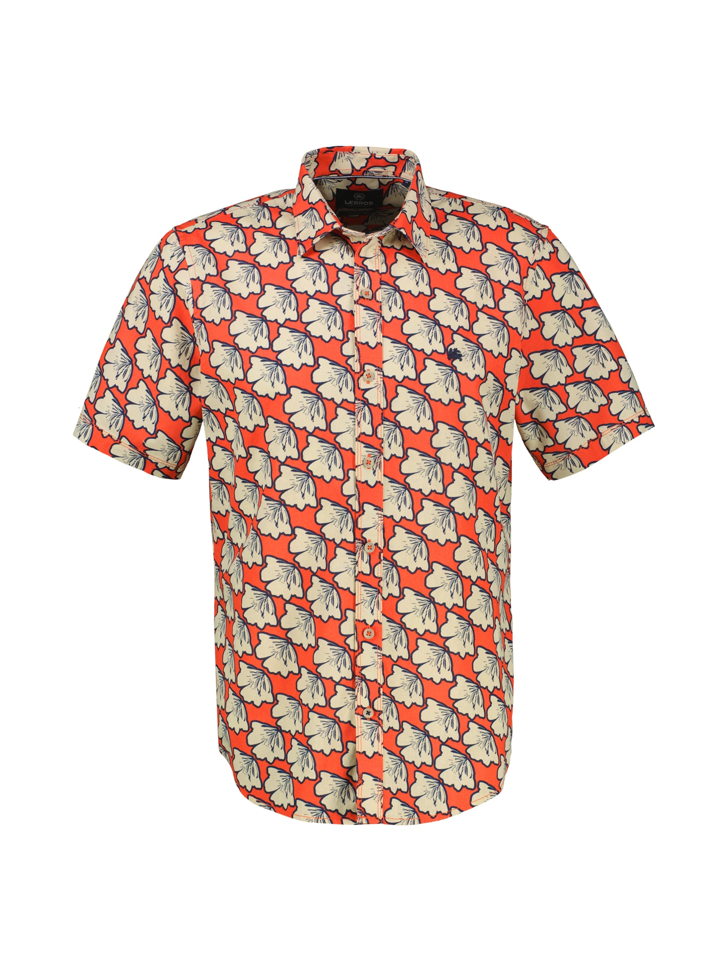 LERROS Chemise à manches courtes »Kurzarmhemd mit floralem All-over-Print«
