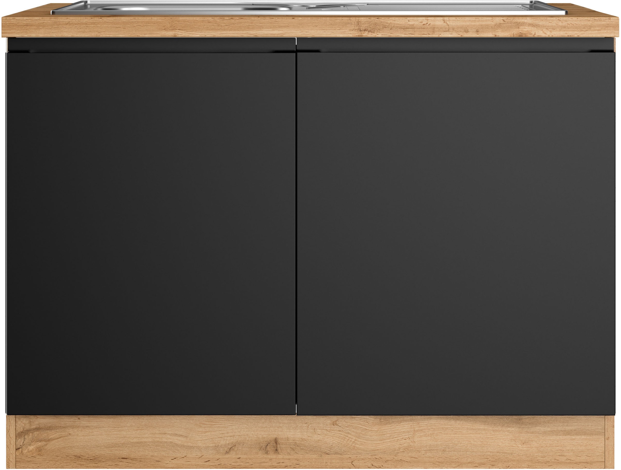 KOCHSTATION Meuble évier »KS-Virginia,neu in verbesserter Ausführung« Rangement, Softclose, sans robinet,  largeur 110 cm, évier encastré inclus, fermeture douce