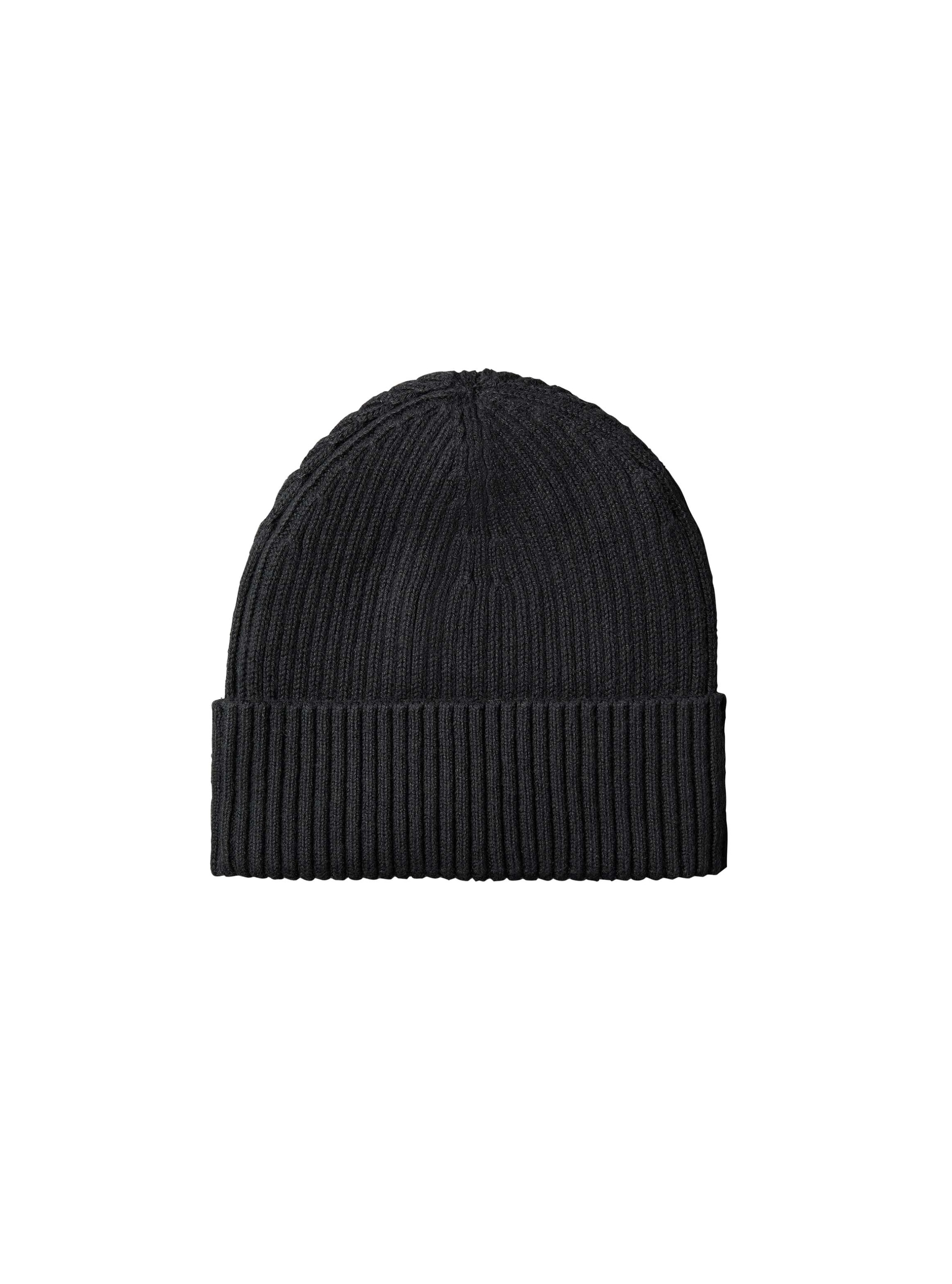 Calvin Klein »PATCH CHUNKY RIB COTTON BEANIE« coupe régulière avec logo de marque cousu