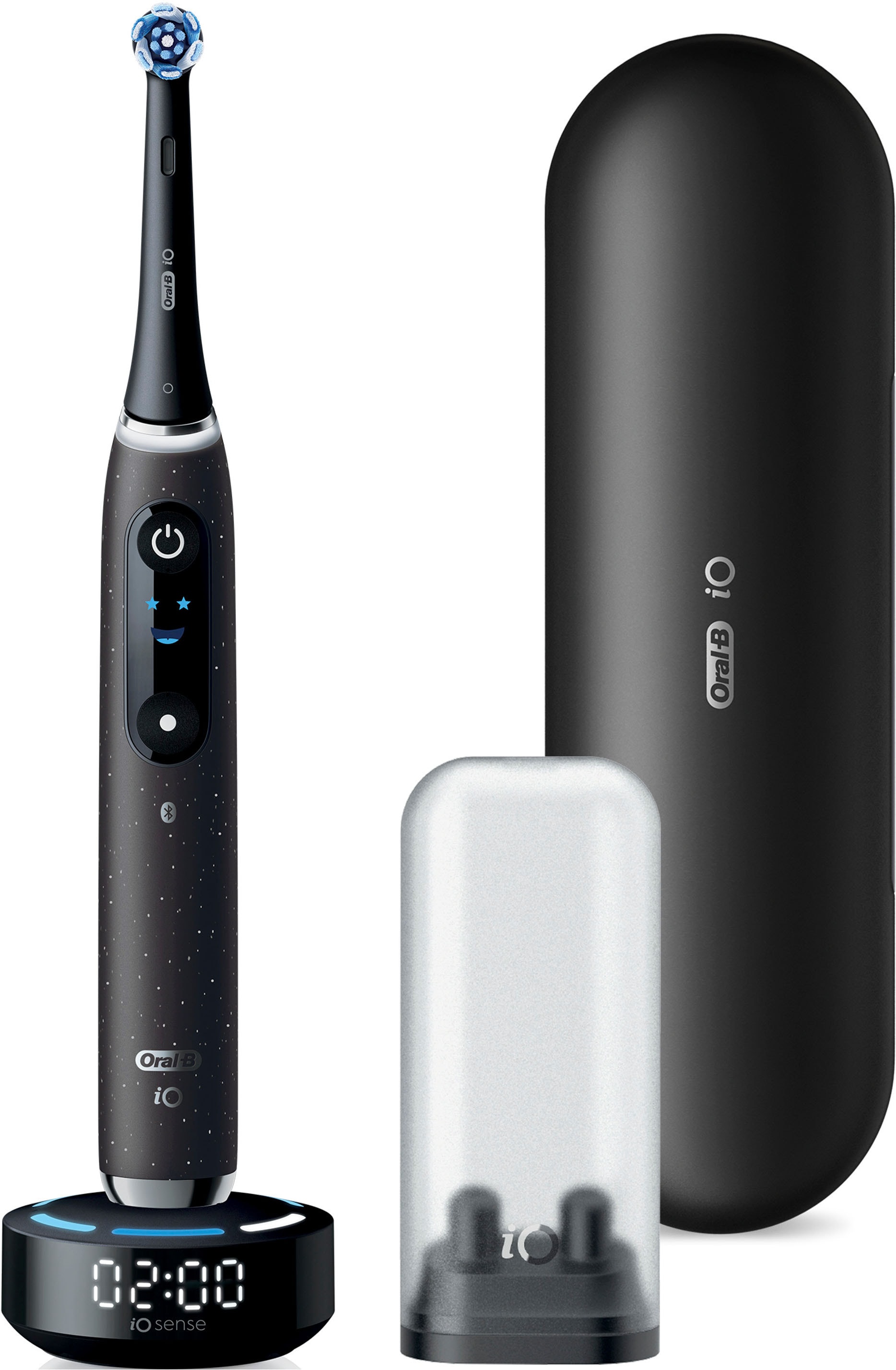 Oral-B Brosse à dents électrique »Oral-B iO Series 10« 1 cuis Aufsteckbürsten iO Sense coach de brossage | Station de charge rapide | Batterie longue durée