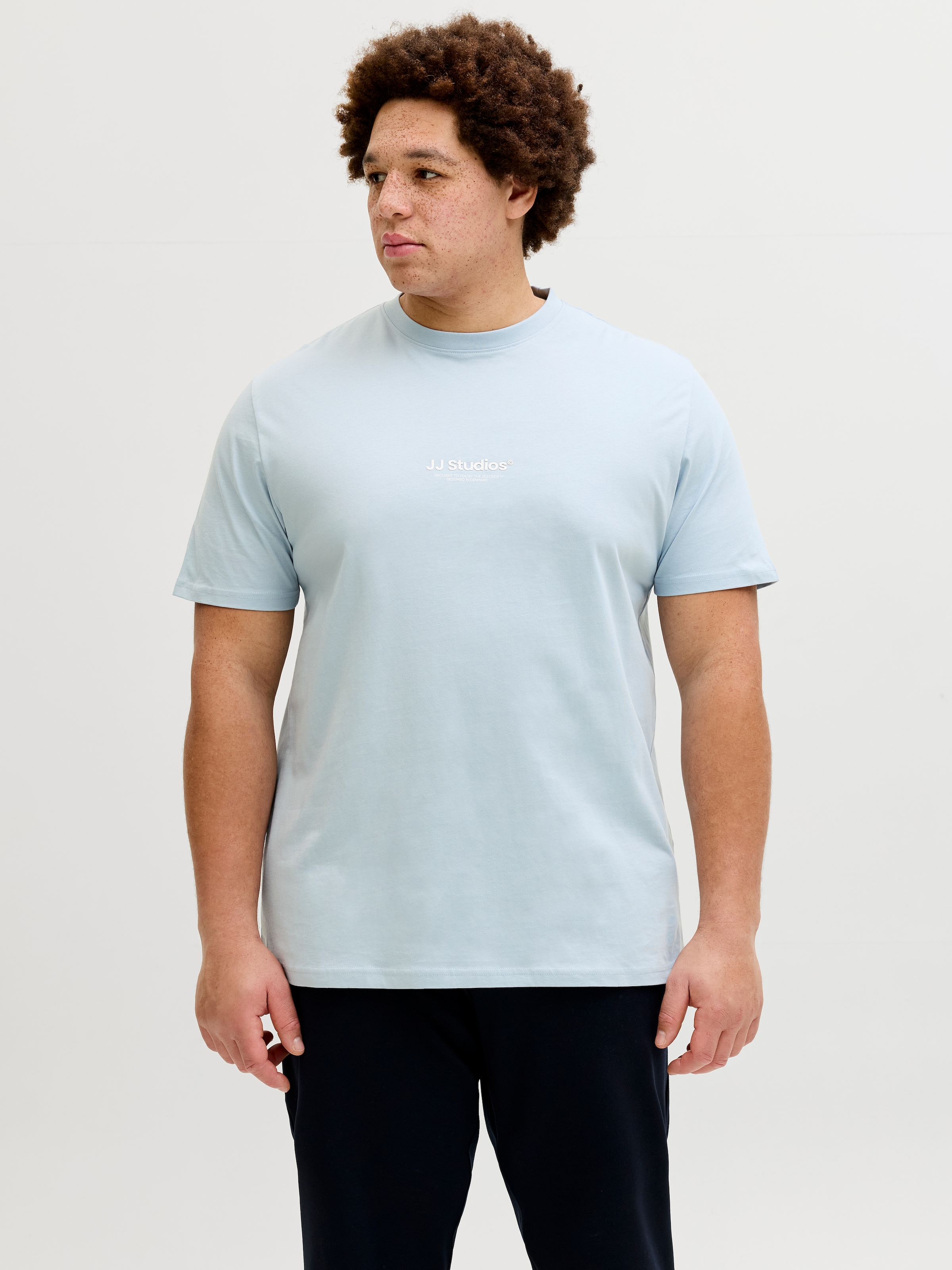 Jack & Jones PlusSize Shirt à col rond »JJESOHO TEE SS CREW NECK NOOS PLS« Coton, coupe regular fit
