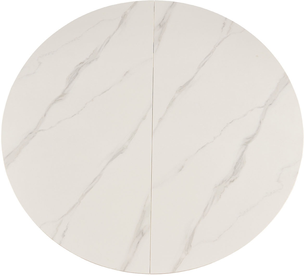 SalesFever Esstisch »Stuttgart Esstisch für stilvolles Speisen« rund, Keramik, ausziehbar auf 120 - 160 cm