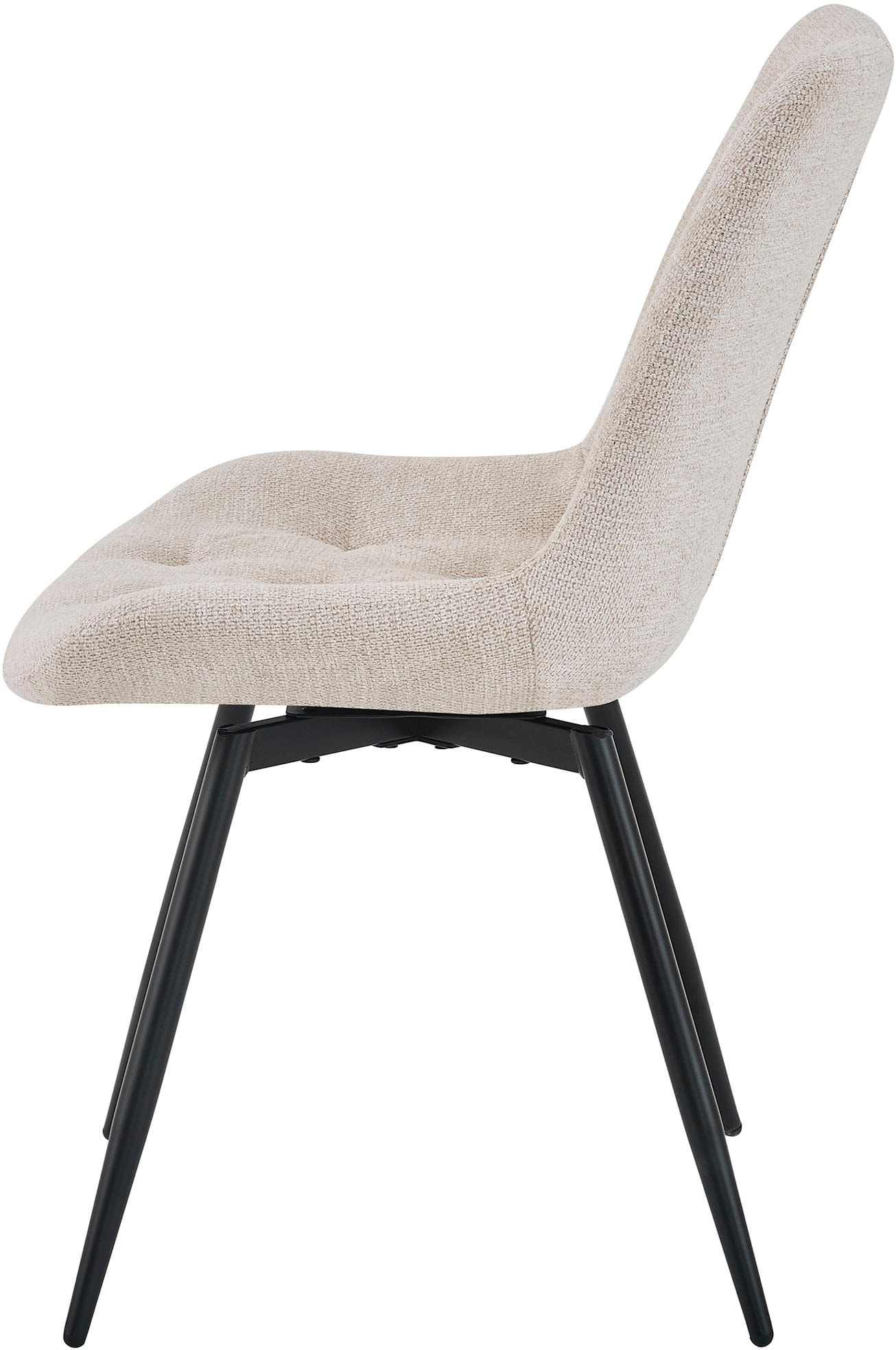 byLIVING Chaise de salle à manger »Aragon« (Ensemble) 2 cuischaise pivotante à 360 degrés, revêtement en tissu tissé de qualité avec matelassage