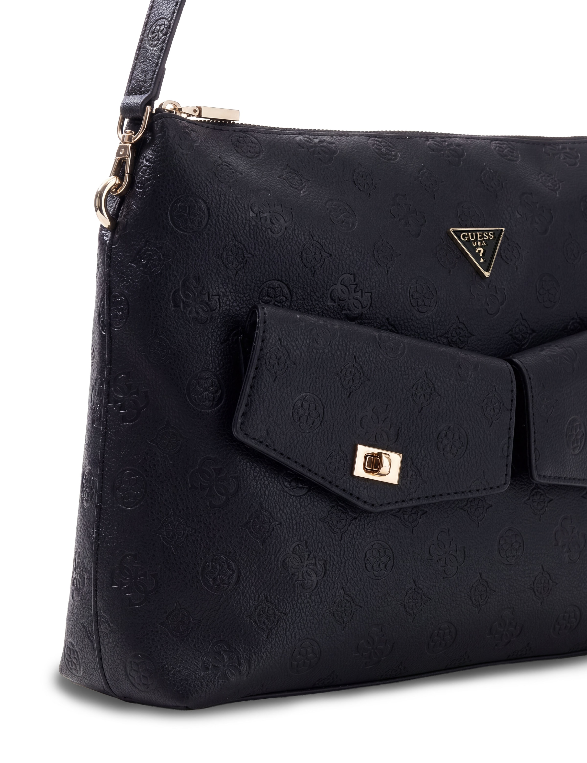 Guess Hobo »BLAKE HOBO« Damen Handtasche, Schultertasche mit edlem Logoemblem