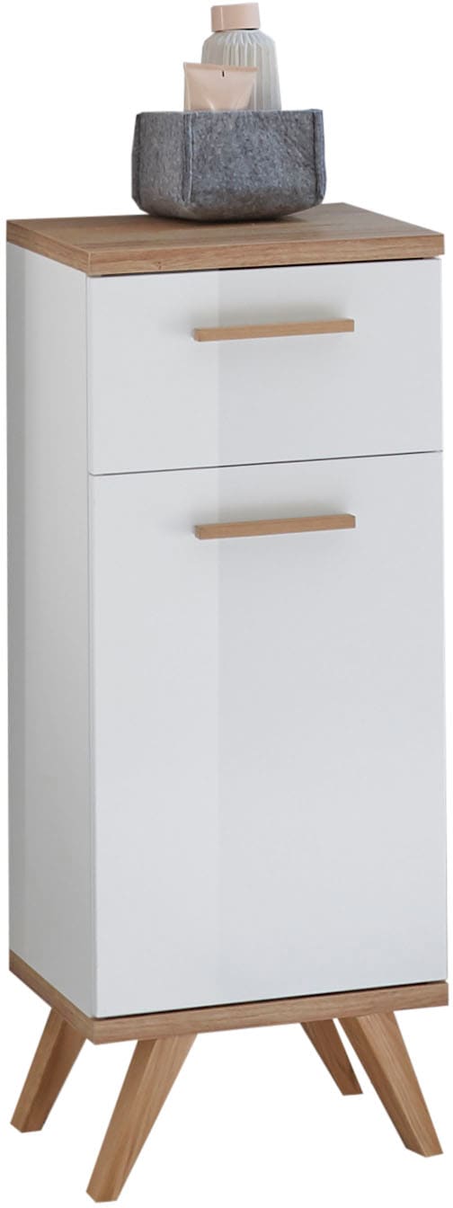 Saphir Ensemble de meubles de salle de bain »Quickset 4-teilig, Waschbeckenunterschrank mit LED-Spiegel« 5 cuis tlg.