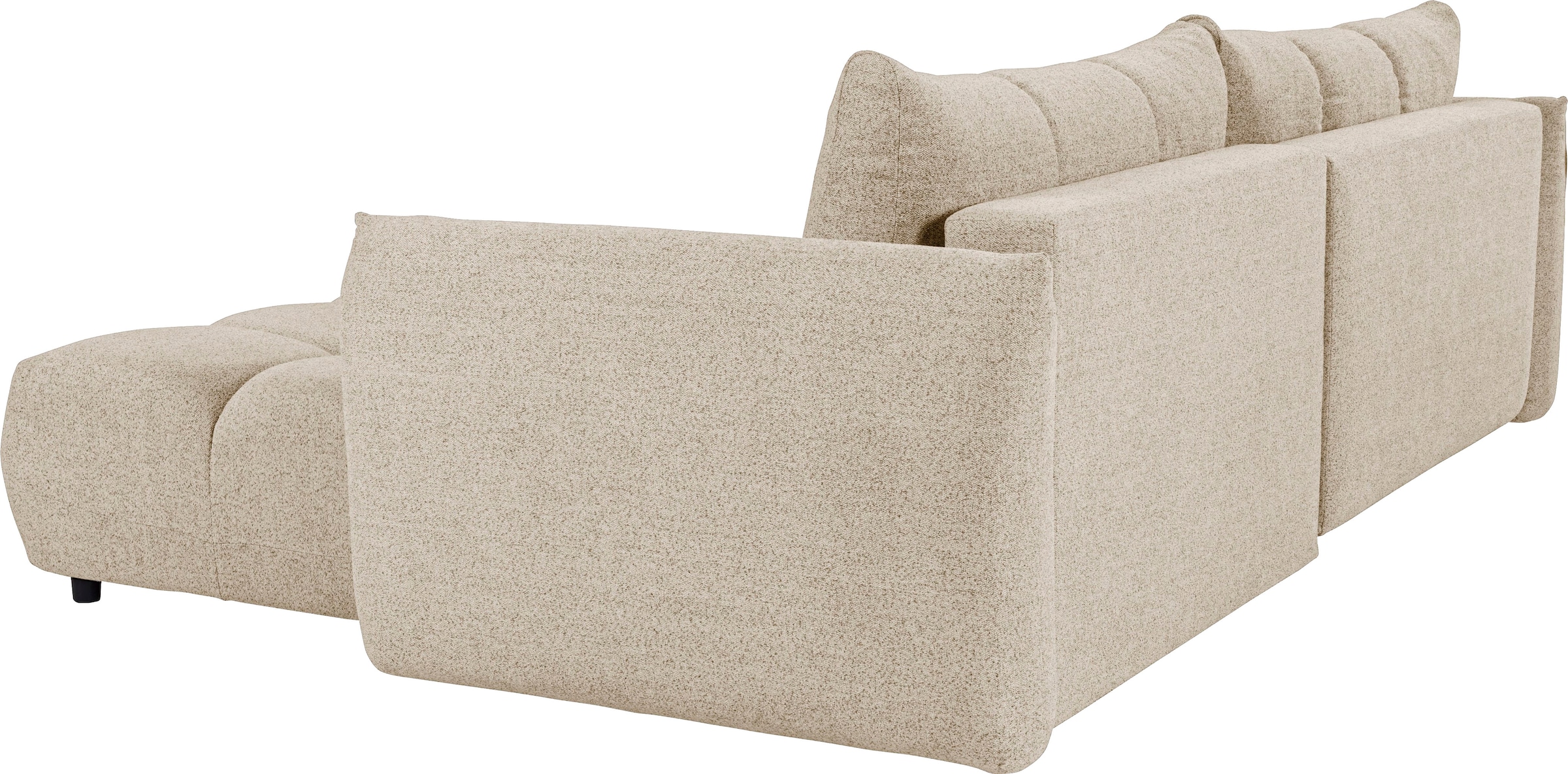 exxpo - sofa fashion Canapé d'angle »Livonia, B/T: 260/187, modern & praktisch für kleine Räume« Mit Bettfunktion & Bettkasten,hoher Sitzkomfort,inkl. Steppung, L-Form