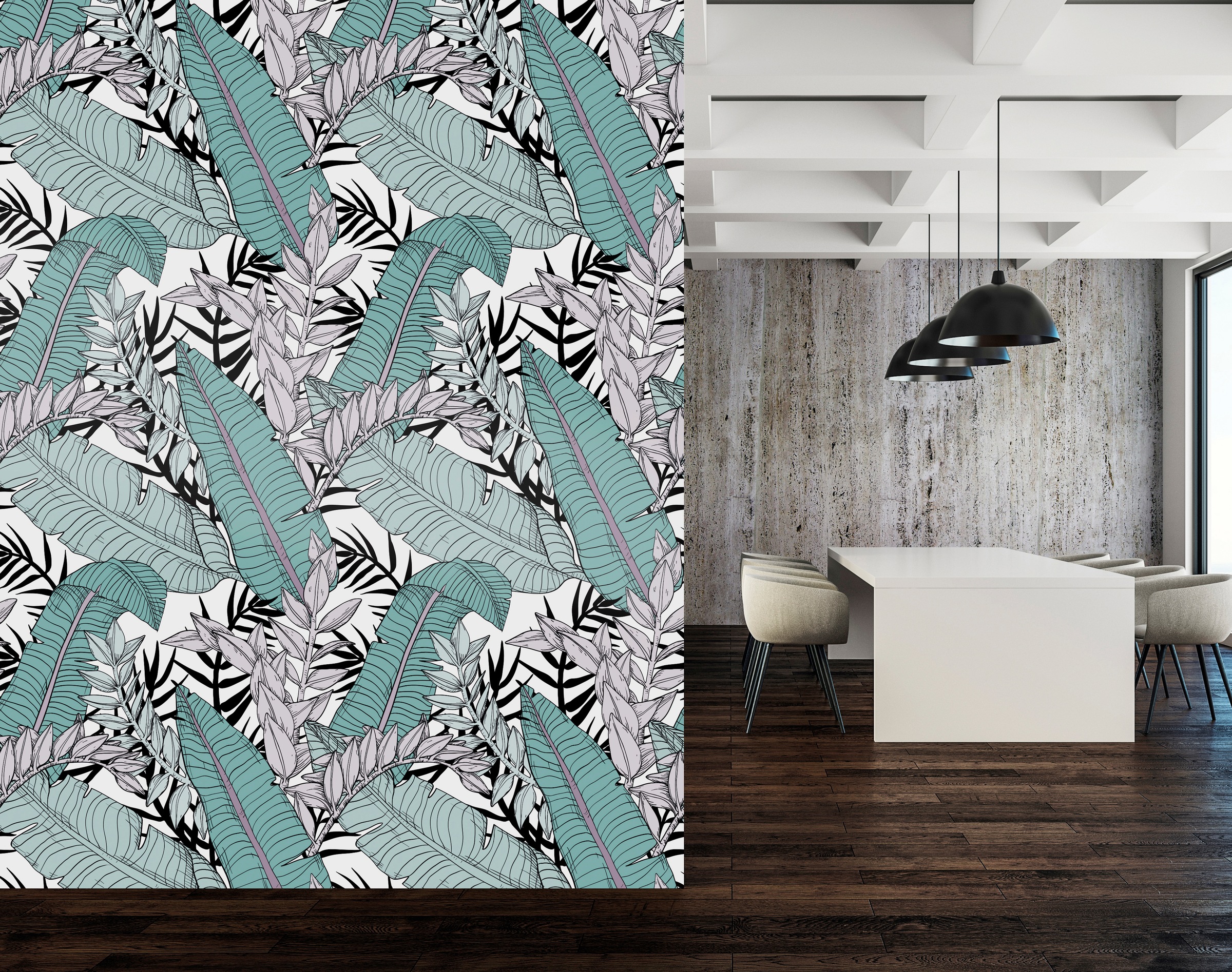 queence Vinyltapete »Jonna« Motiv | bedruckt | botanisch | floral | gemustert | natürlich glatt 90x250cm, selbstklebend, kinderleichte Anbringung, , Sticker