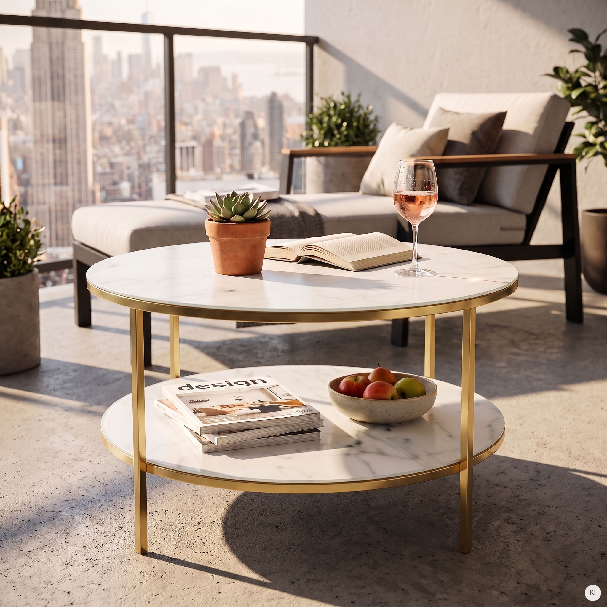 SalesFever Couchtisch »Caorle Coffeetable im minimalistischen Stil« Eleganz trifft Stil: Tischplatten in Marmoroptik