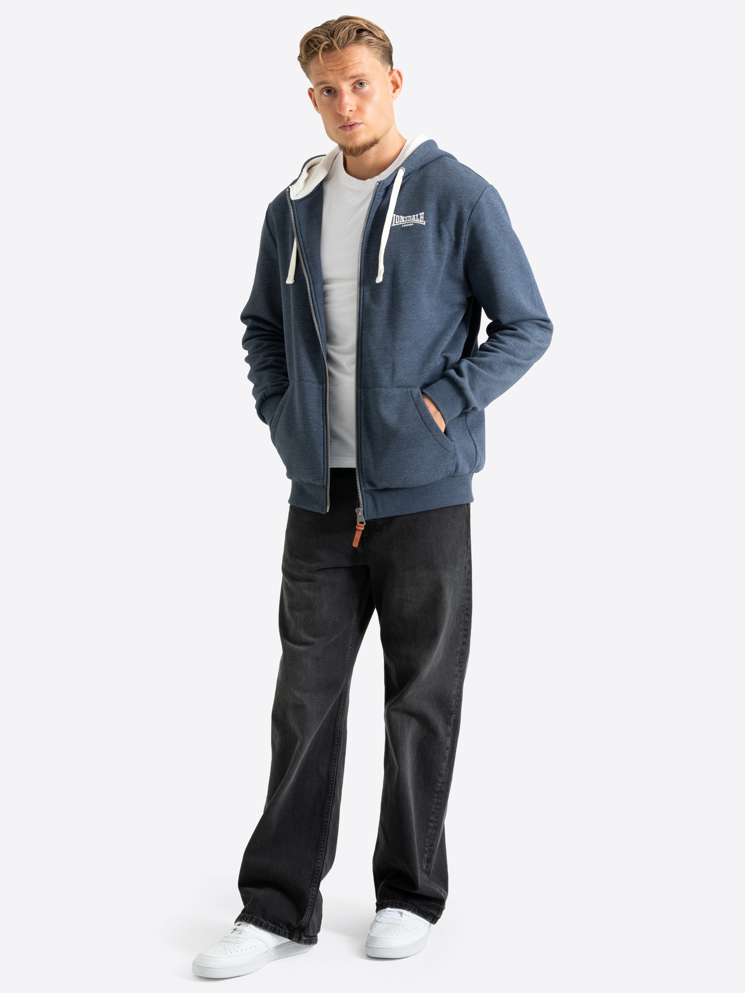 Lonsdale Kapuzensweatjacke »HILLINGDON« mit Kapuze, Langarm-Design, normale Passform