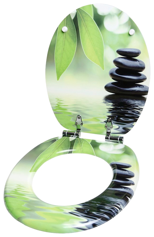 Sanilo Set d'accessoires de salle de bain »Harmony« bestehend aus WC-Sitz, Badteppich, Stöpsel, Seifenspender, WC-Bürste