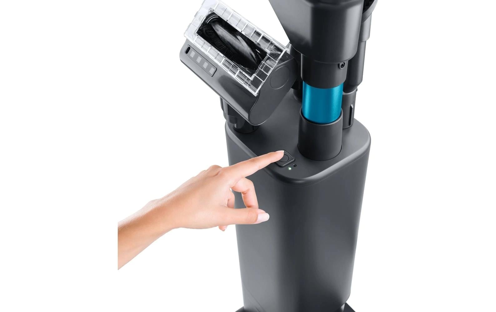 MAXXMEE Akku-Hand-und Stielstaubsauger »Lichterblitz Akku Zyklon Deluxe Mit Absaugst« Leistungsstarker Zyklon-Staubsauger mit Selbstreinigungsstation