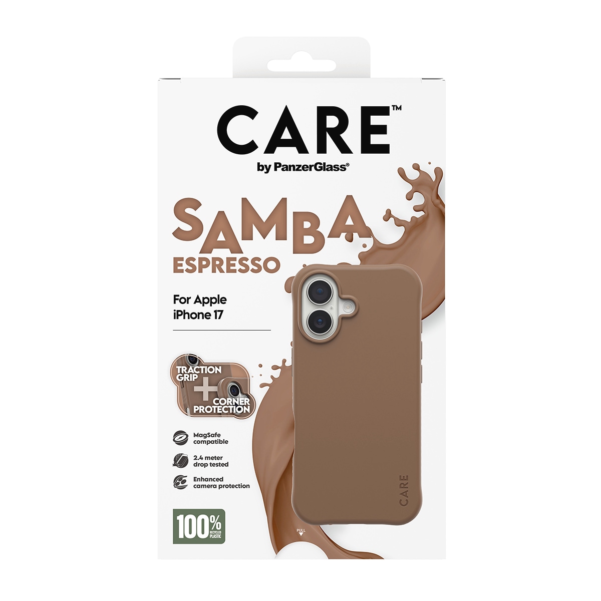CARE by PanzerGlass Handyhülle »Samba MagSafe Case für Apple iPhone 17« Apple iPhone 17 Backcover, Schutzhülle, Handyschutzhülle, Case, Schutzcase, stossfest