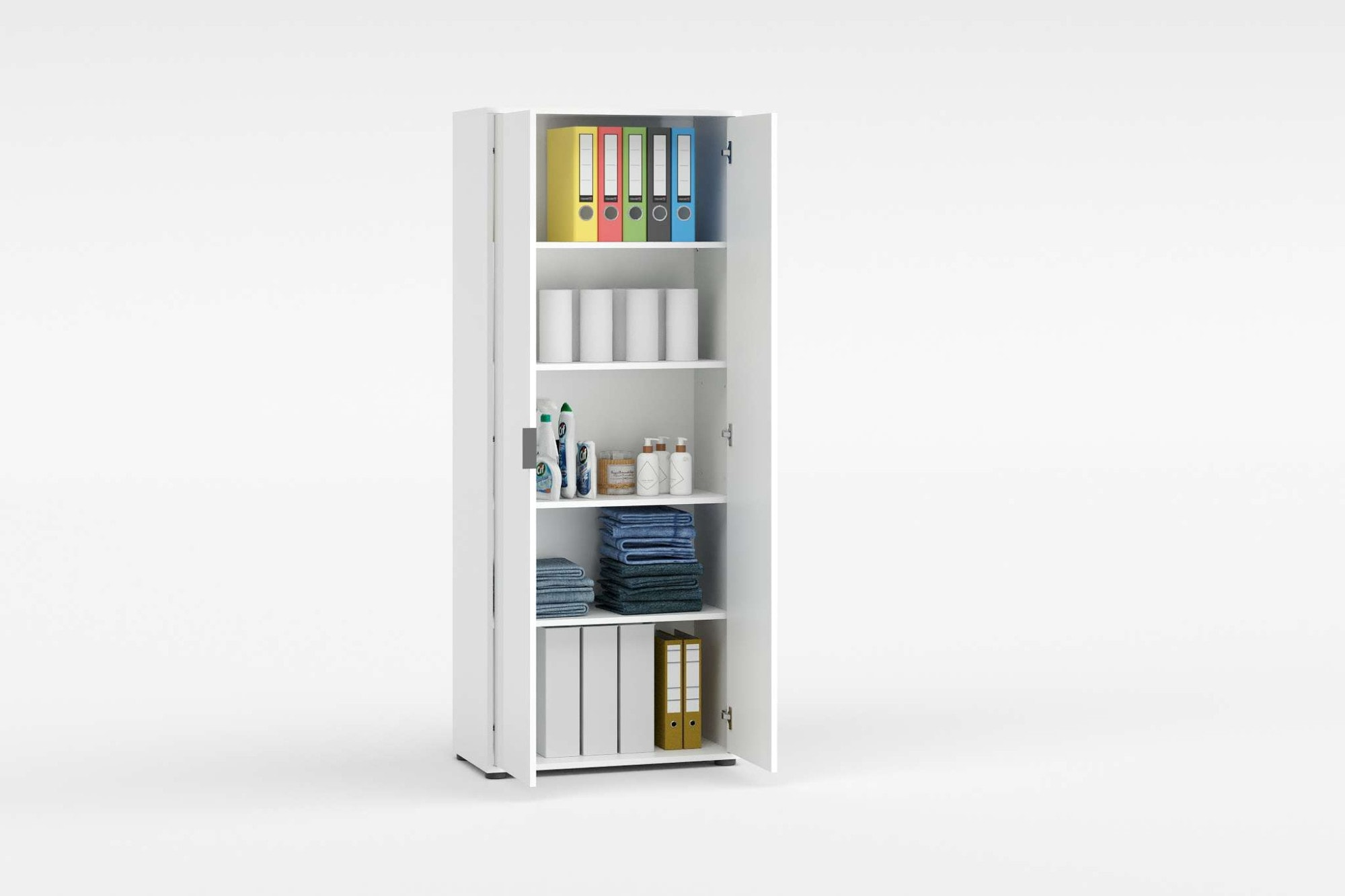 Home affaire Armoire multi-usages »Stauraumschrank , Breite 72,5 cm , Höhe 178 cm« 1 cuis tlg. 2 Türen, 4 Einlegeböden-Schrank hochglanz lackiert