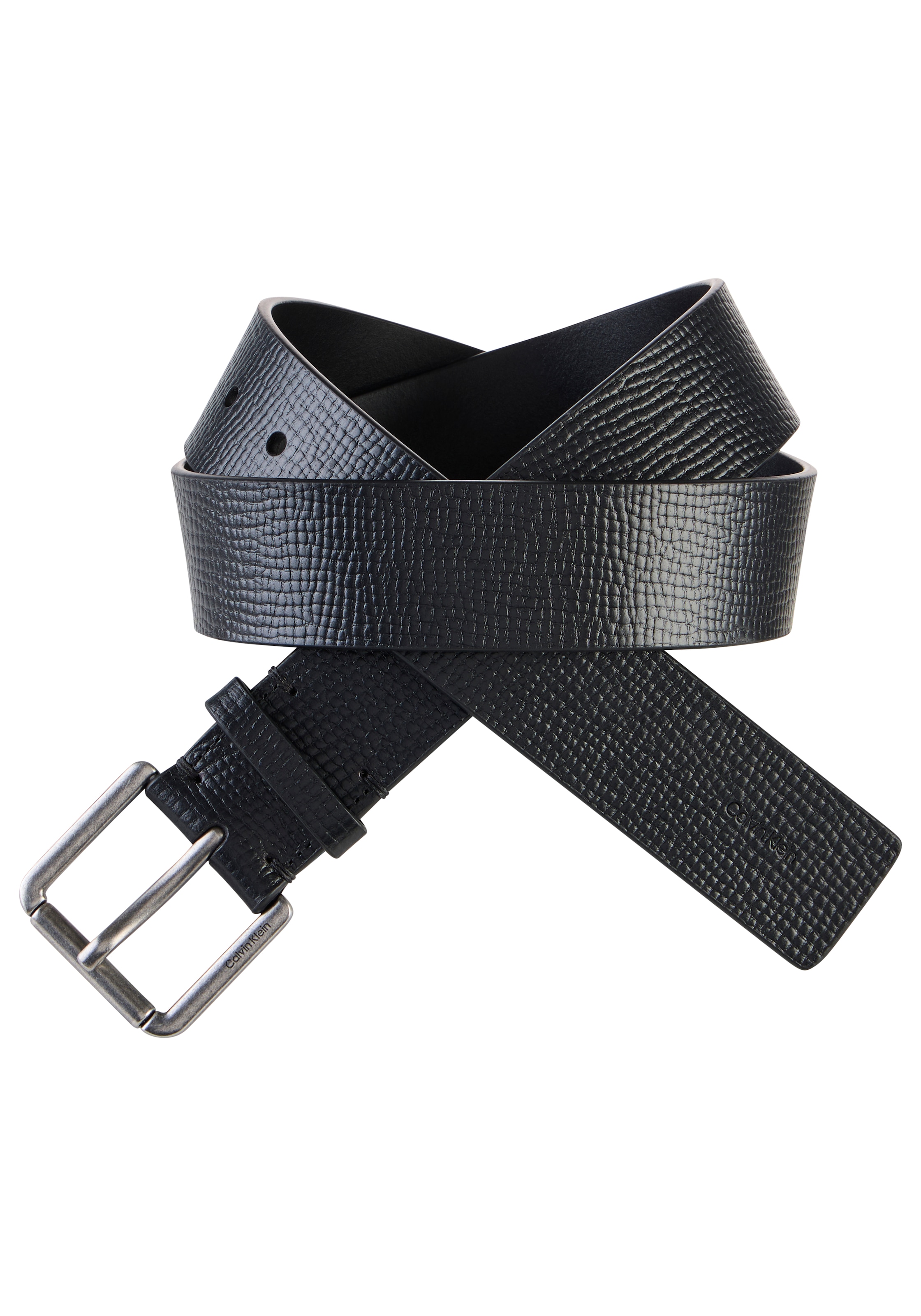 Calvin Klein Ceinture en cuir »CASUAL ROLLER BUCKLE 40MM« Regular fit und grössenverstellbar