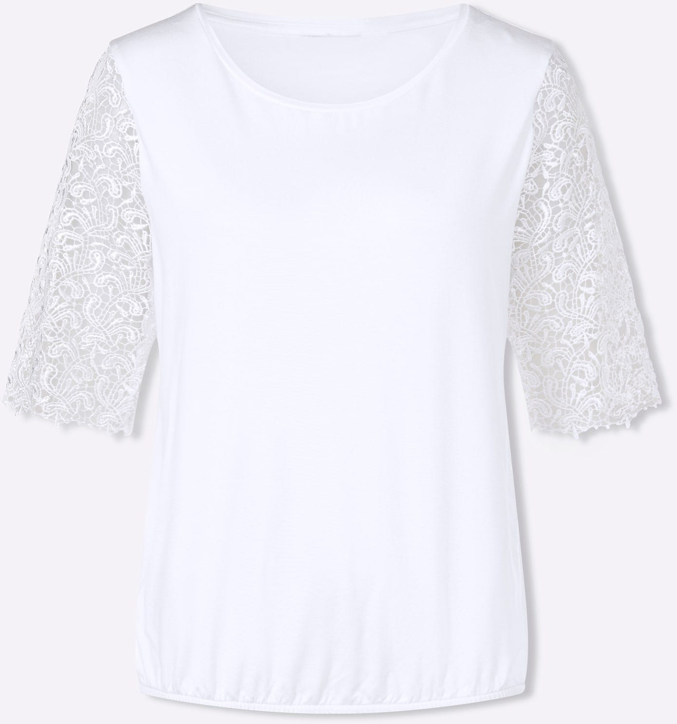 Lady Shirt à col rond »Spitzen-Shirt« 1 pièces
