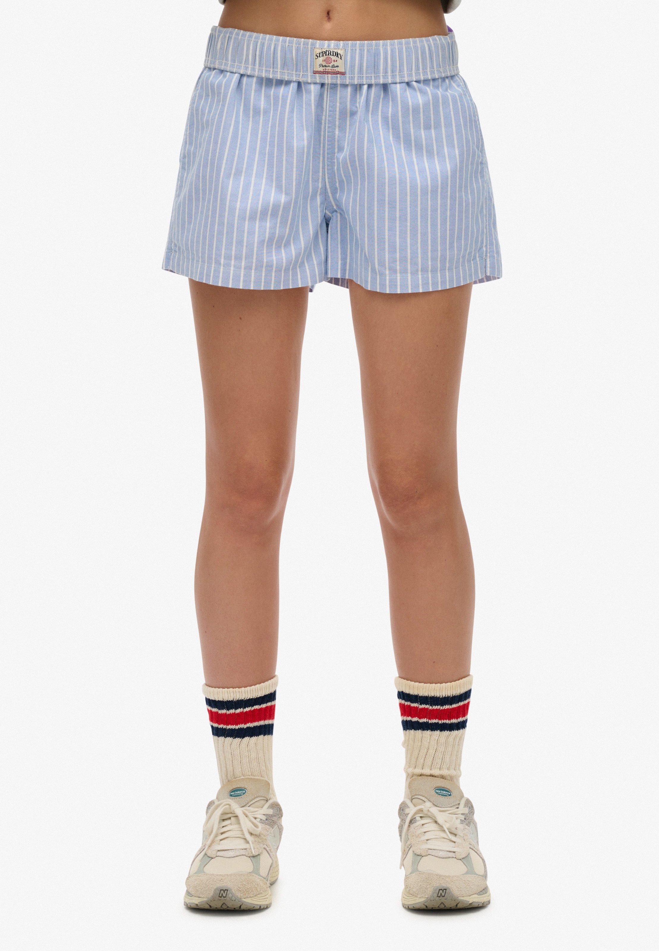 Superdry Shorts »COTTON STRIPE ELASTIC SHORT«  aus Baumwolle, Regular Fit, mit Gummizug, pflegeleichtes Webmaterial