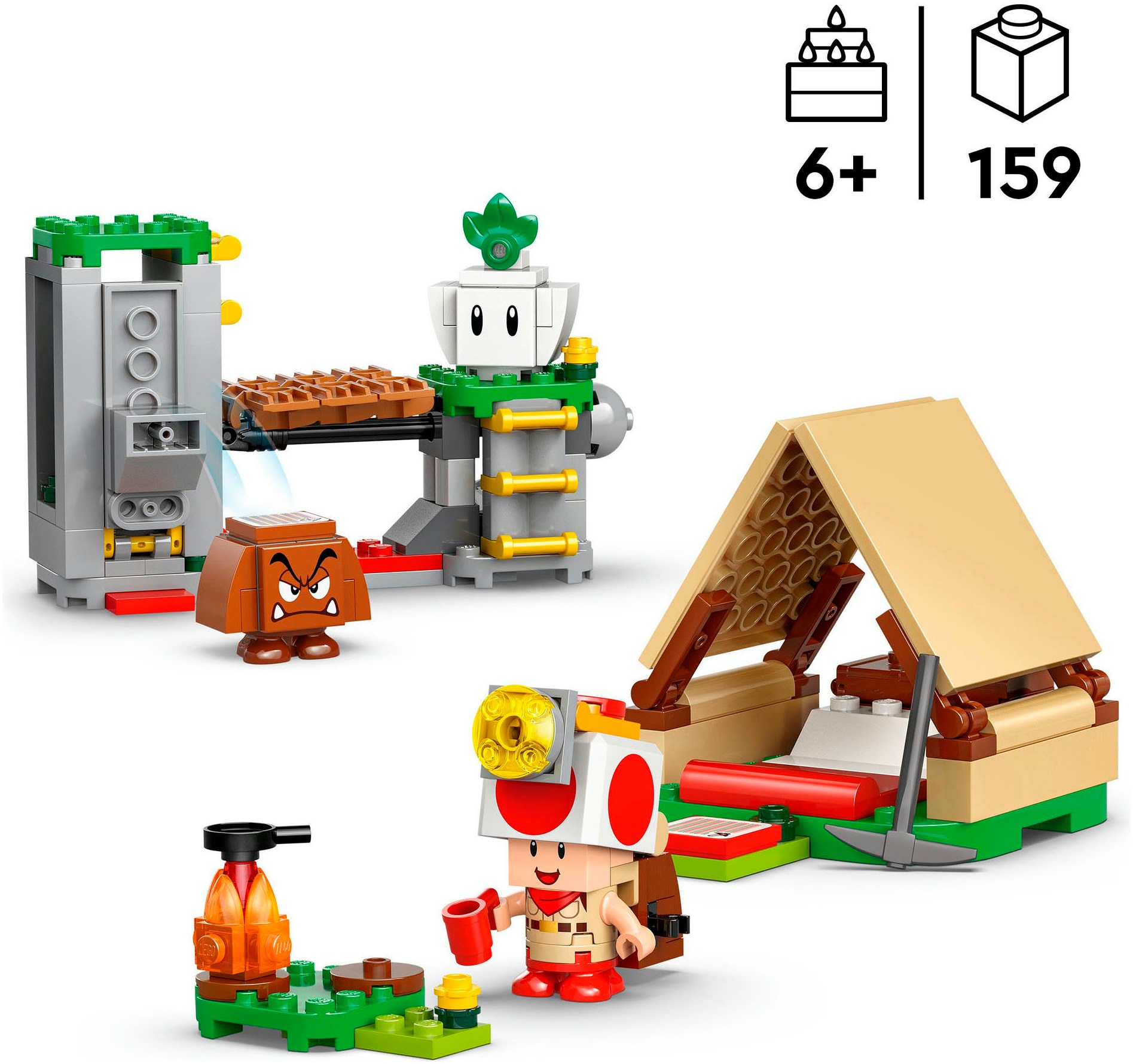 LEGO® Konstruktionsspielsteine »Kapitän Toad-Camp (72040), LEGO Super Mario« Made in Europe