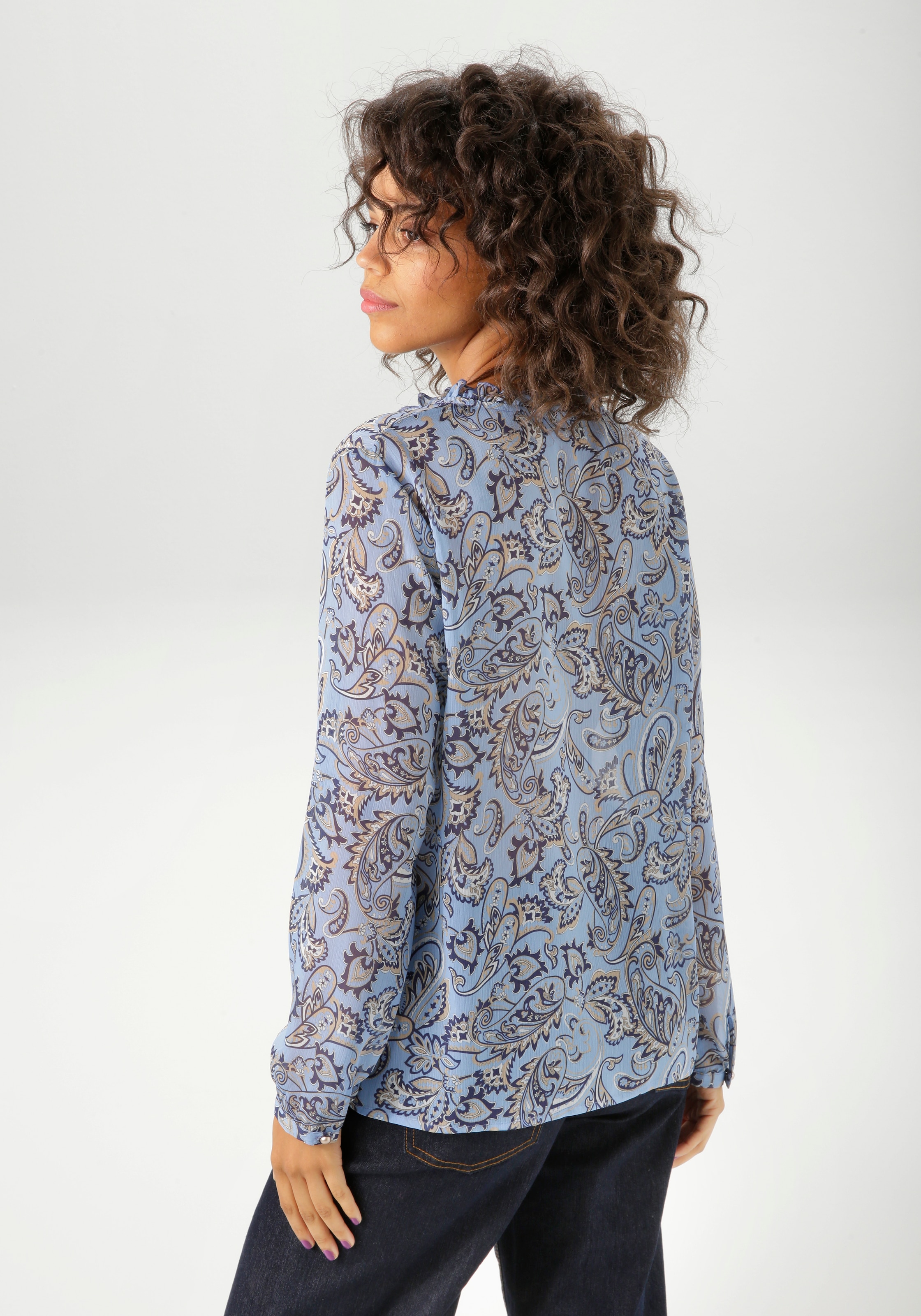 Aniston CASUAL Schlupfbluse mit farbharmonischem Paisley-Muster - NEUE KOLLEKTION