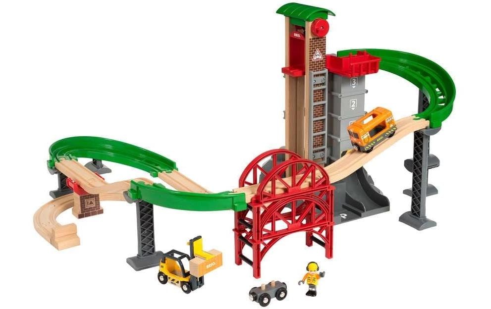 BRIO® Bâtiment de train jouet »Grosses Lagerhaus-Set Aufzug«