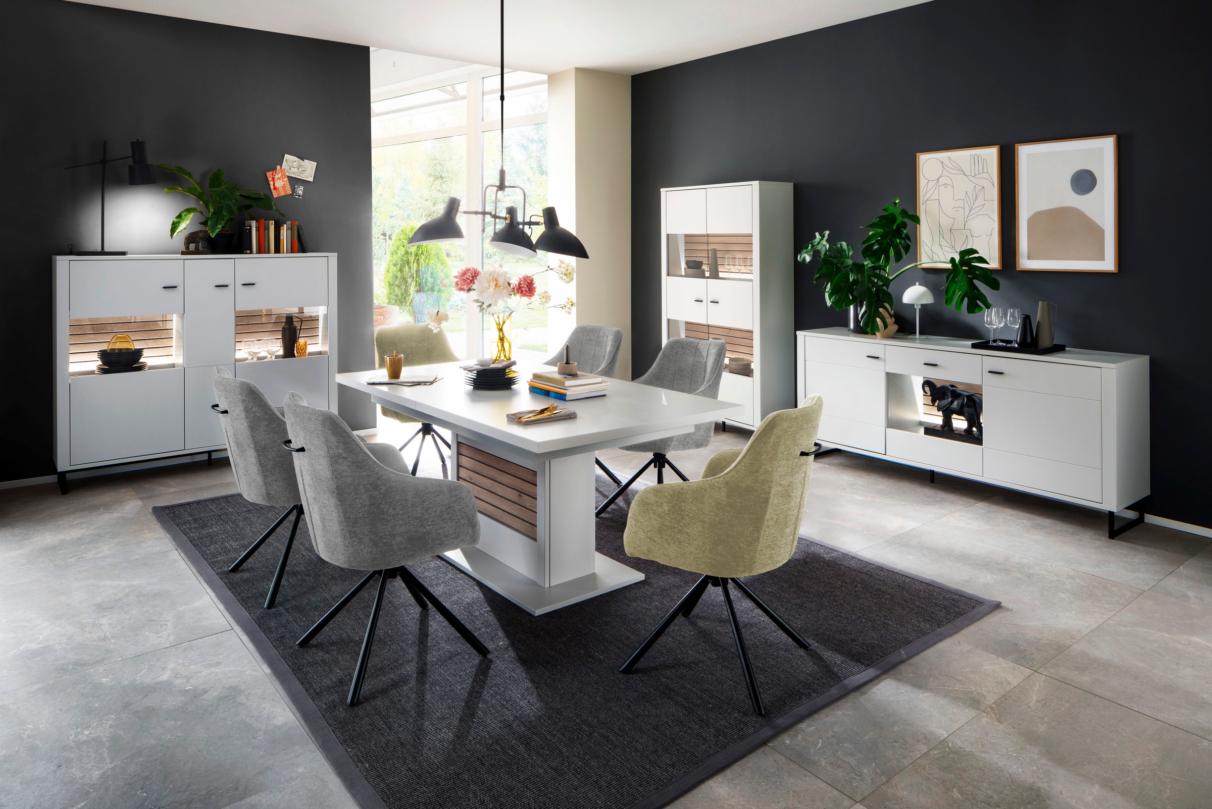 MCA furniture Esszimmerstuhl »KASAMA« () (2er-Set), 180° drehbar, Belastbarkeit120 kg, Sitzhöhe ca. 51 cm