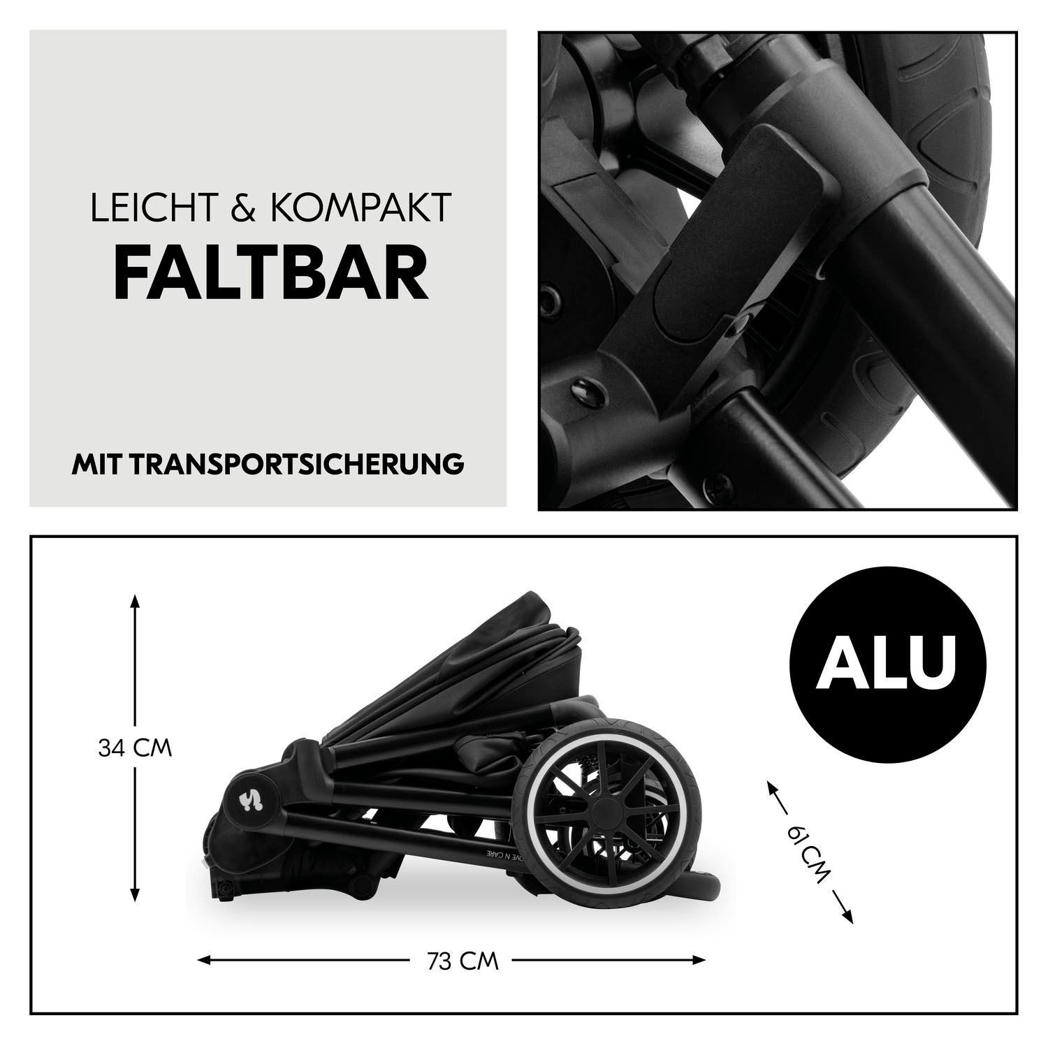 Hauck Kombi-Kinderwagen »Move N Care Set« 22 kg belastbar bis 22 kg