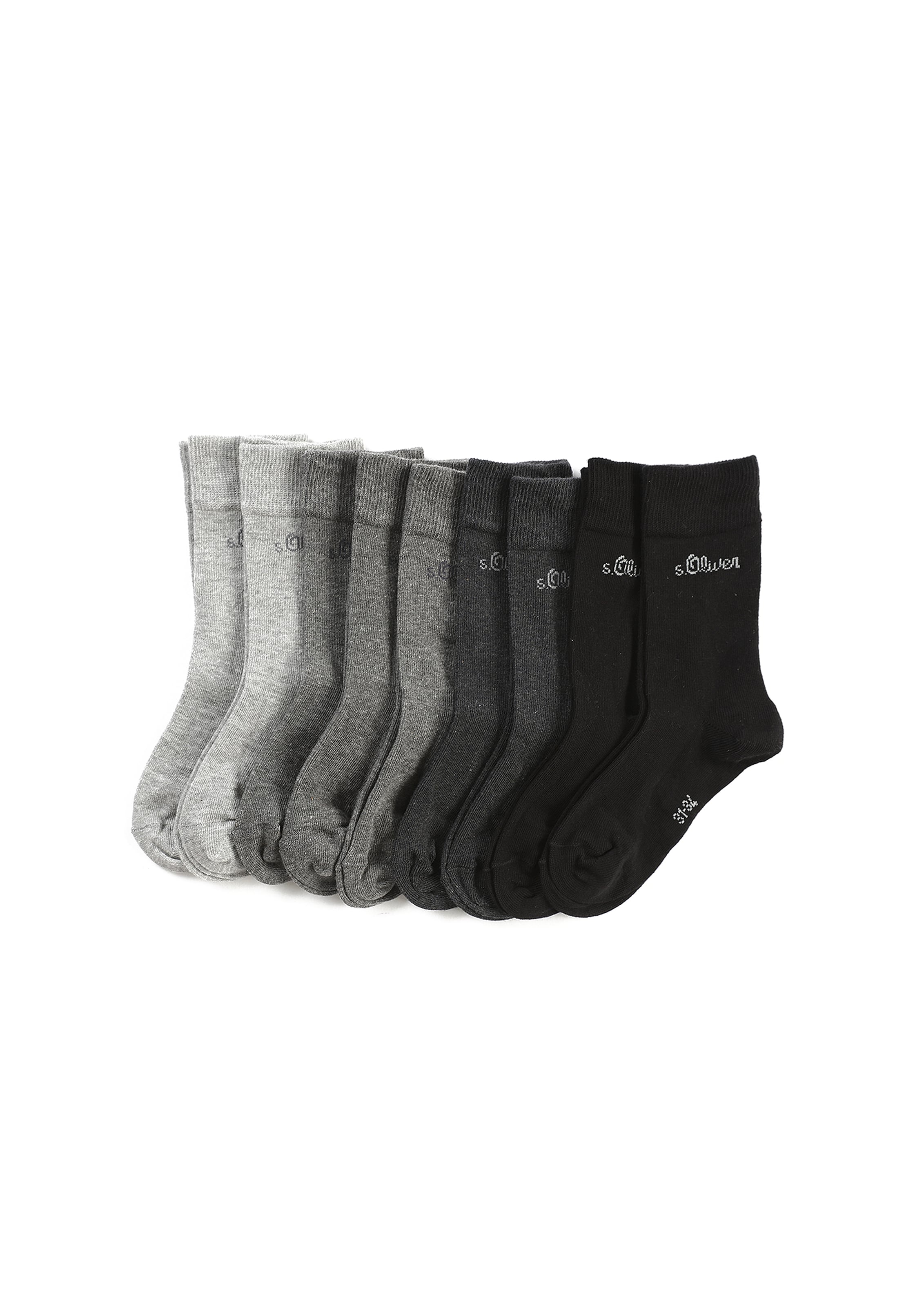 s.Oliver Chaussettes »essentials« 9 Couple tlg. mit weichem Bund