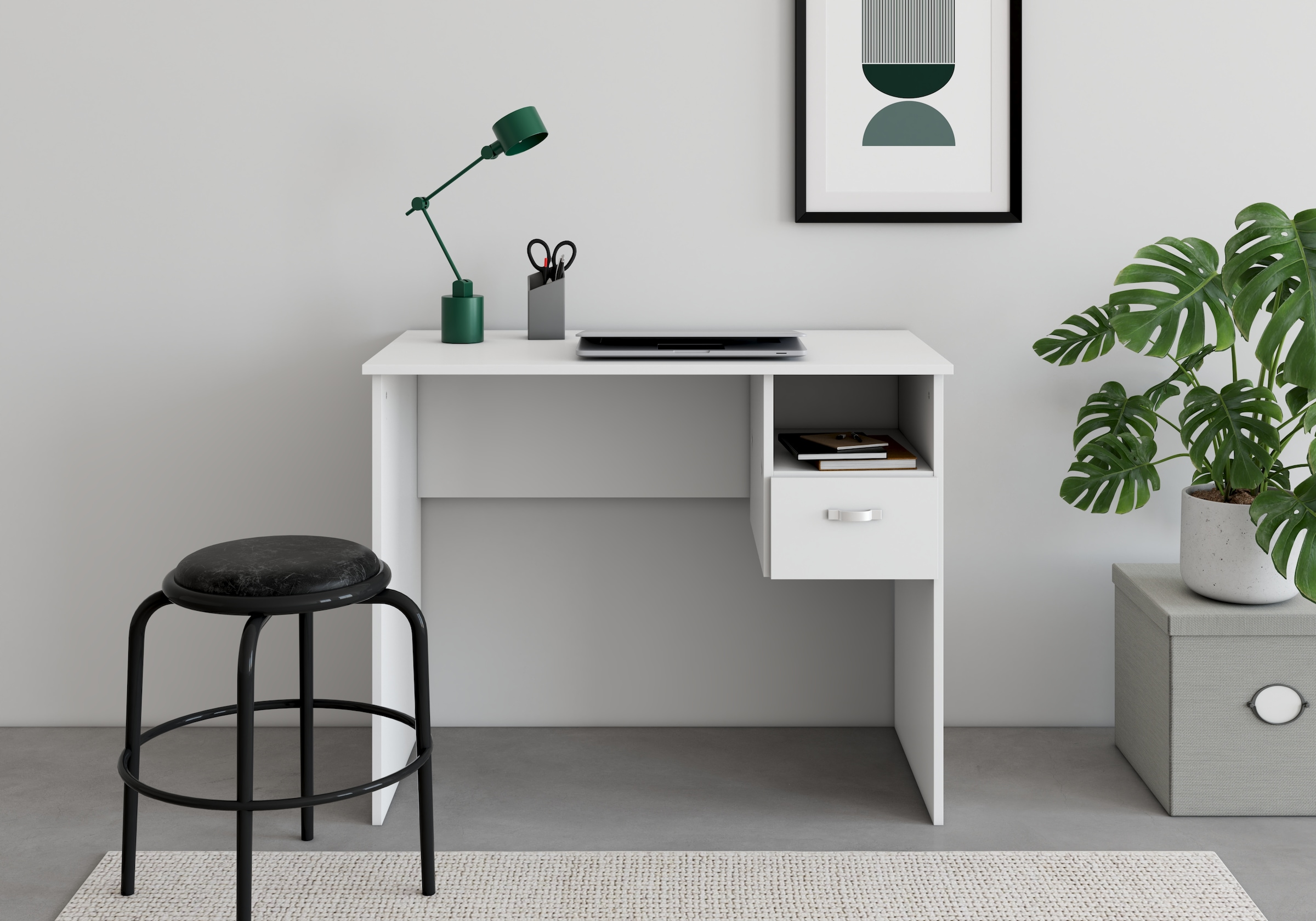 VOGL Möbelfabrik Bureau »Flo« Schülerschreibtisch auch mit Tastaturauszug erhältlich, Breite 91 cm
