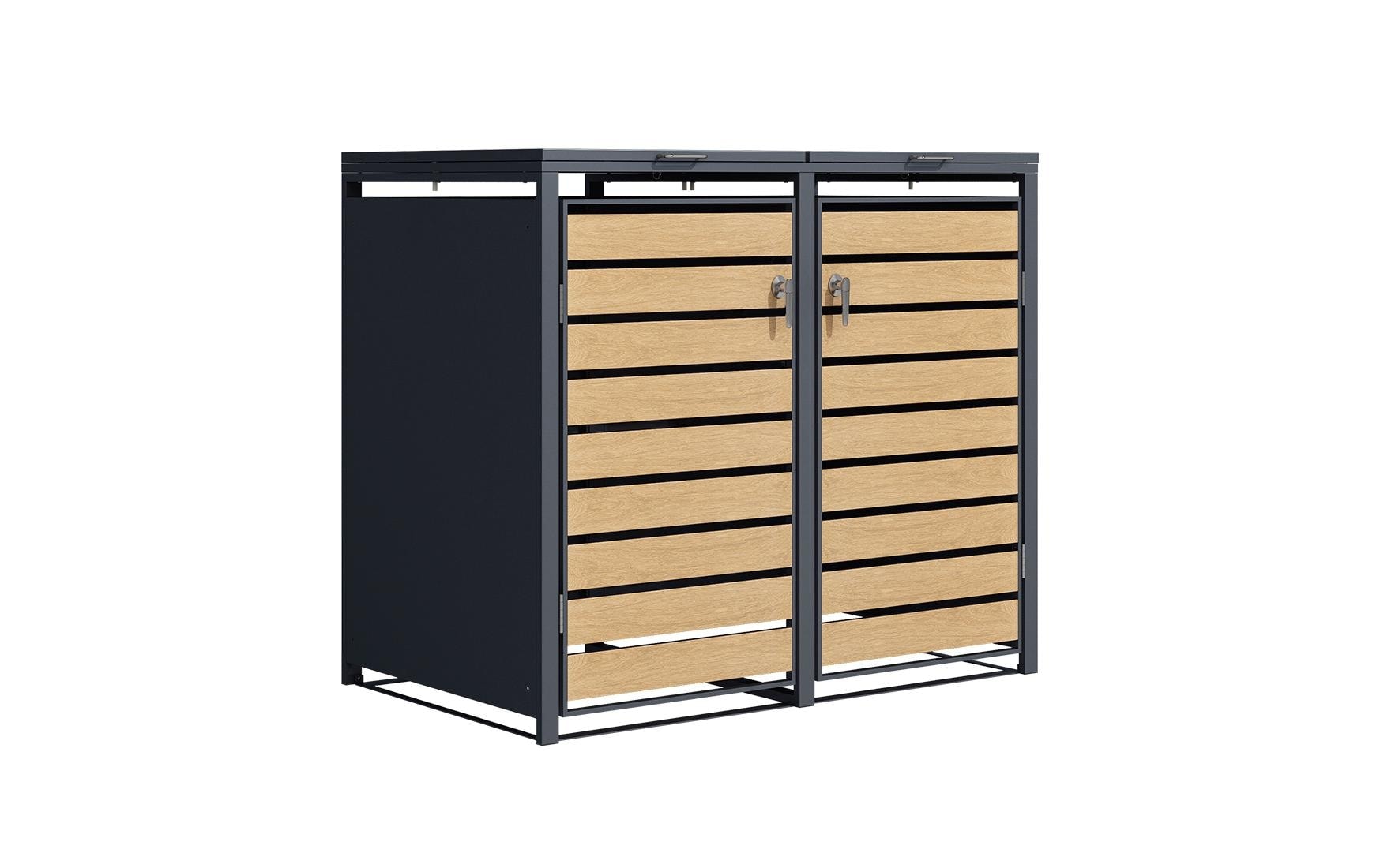   Mülltonnenbox »Contini 2-Türig Anthrazit«