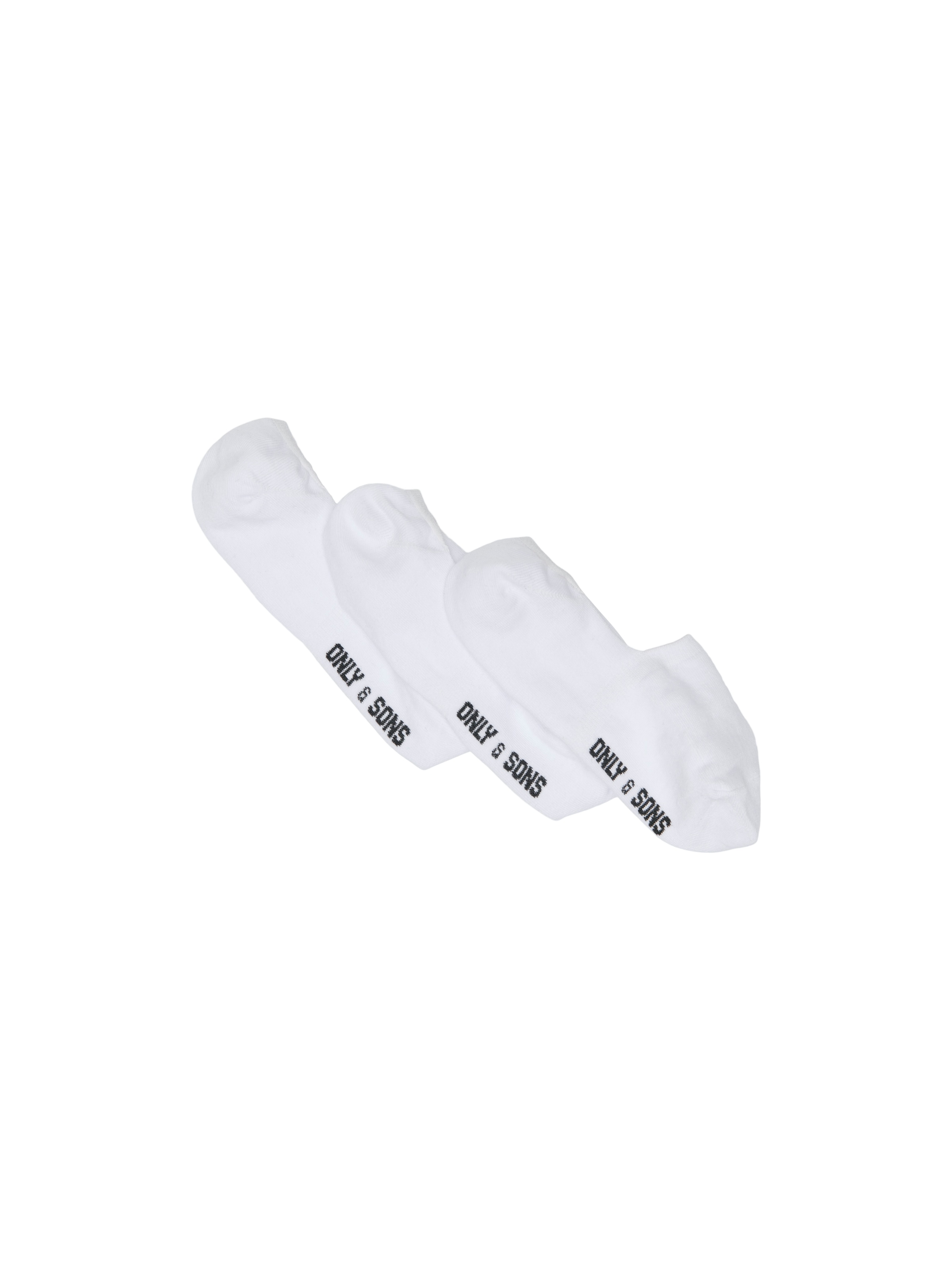 ONLY & SONS Chaussons »ONSBASIC INVISIBLE SOCK 3 PACK NOOS« Paquet, 3 Couple tlg. mélange de coton, taille unique