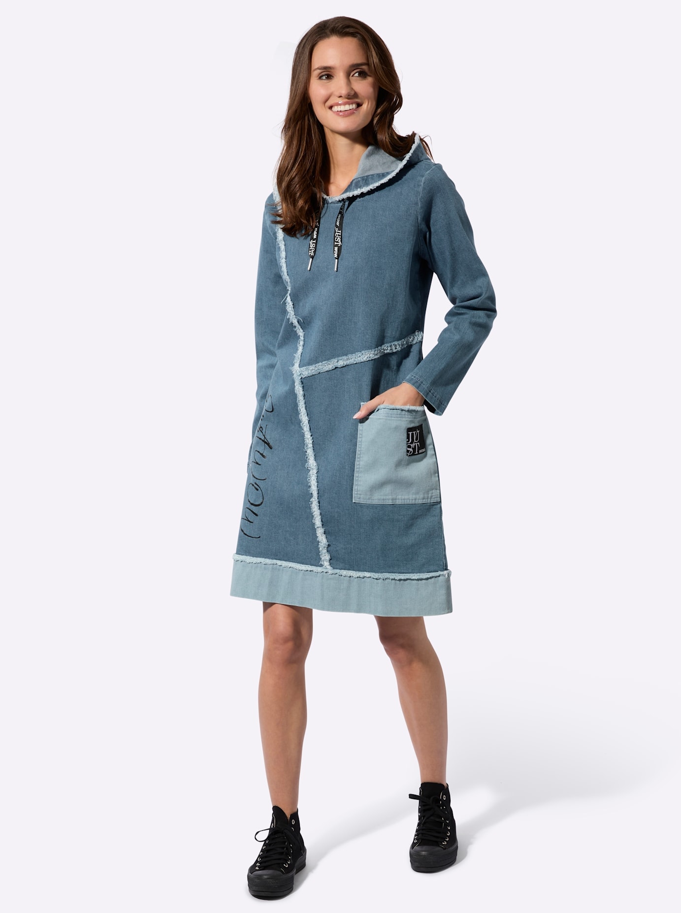 Inspirationen Robe en jean »Jeans-Kleid« Poches plaquées