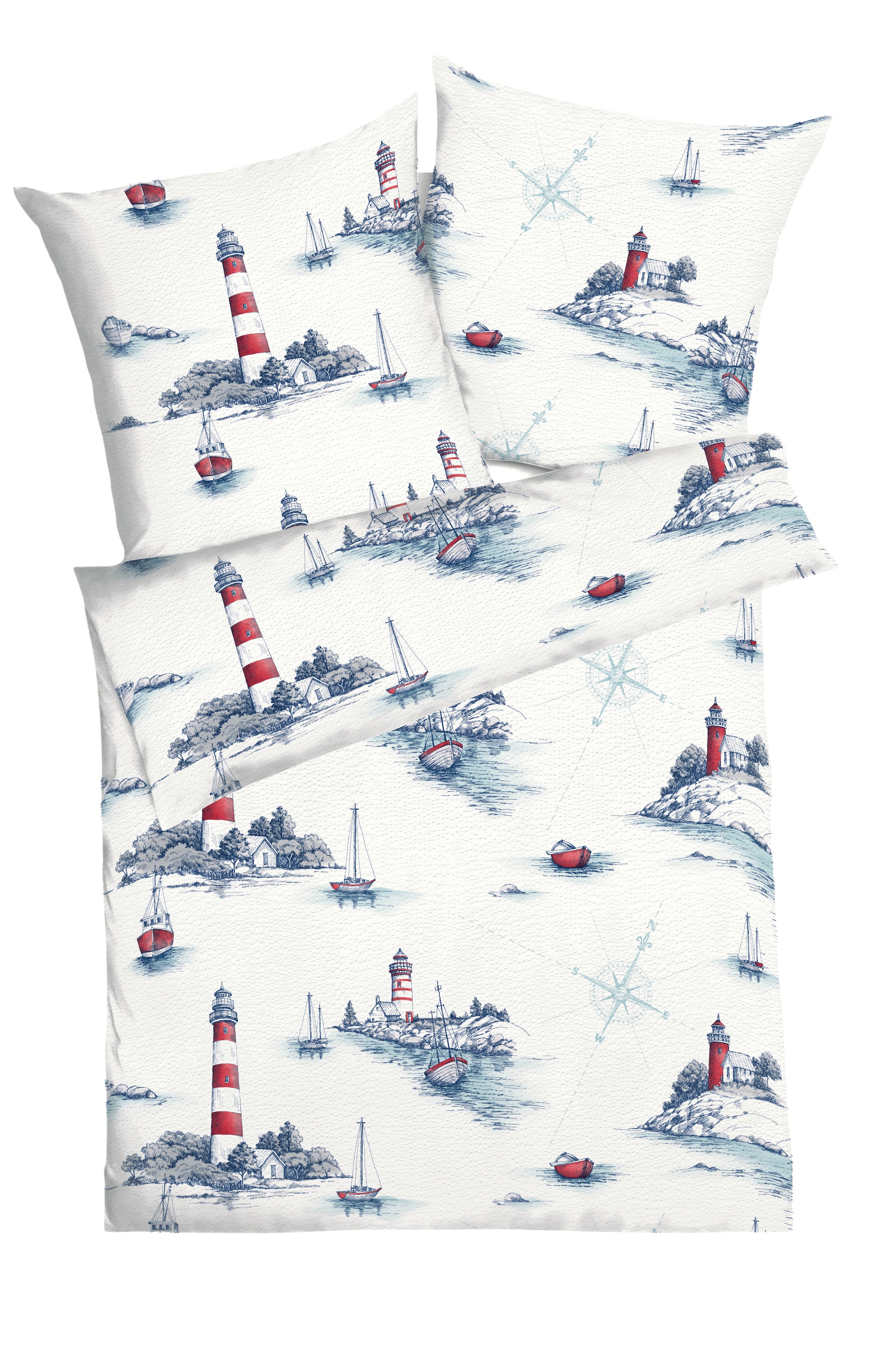 Kaeppel Linge de lit »Küstenflair« 2 cuis avec phare