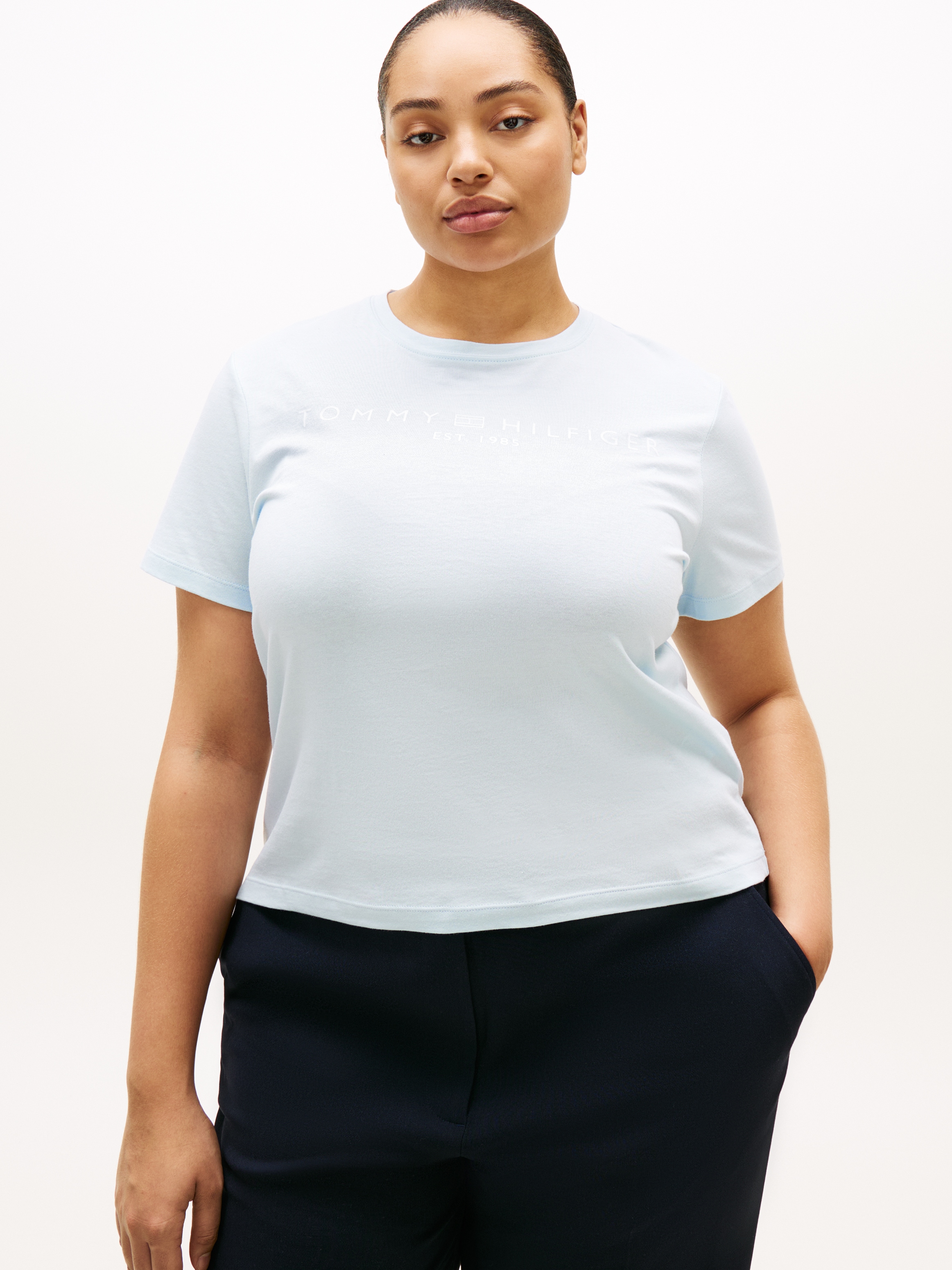 Tommy Hilfiger Curve T-Shirt »CRV REG CORP LOGO C-NK SS« in grossen Grössen