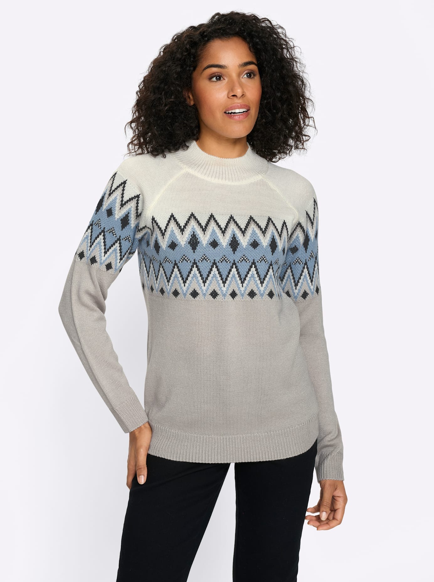 Classic Basics Pull à col montant »Langarm-Pullover«