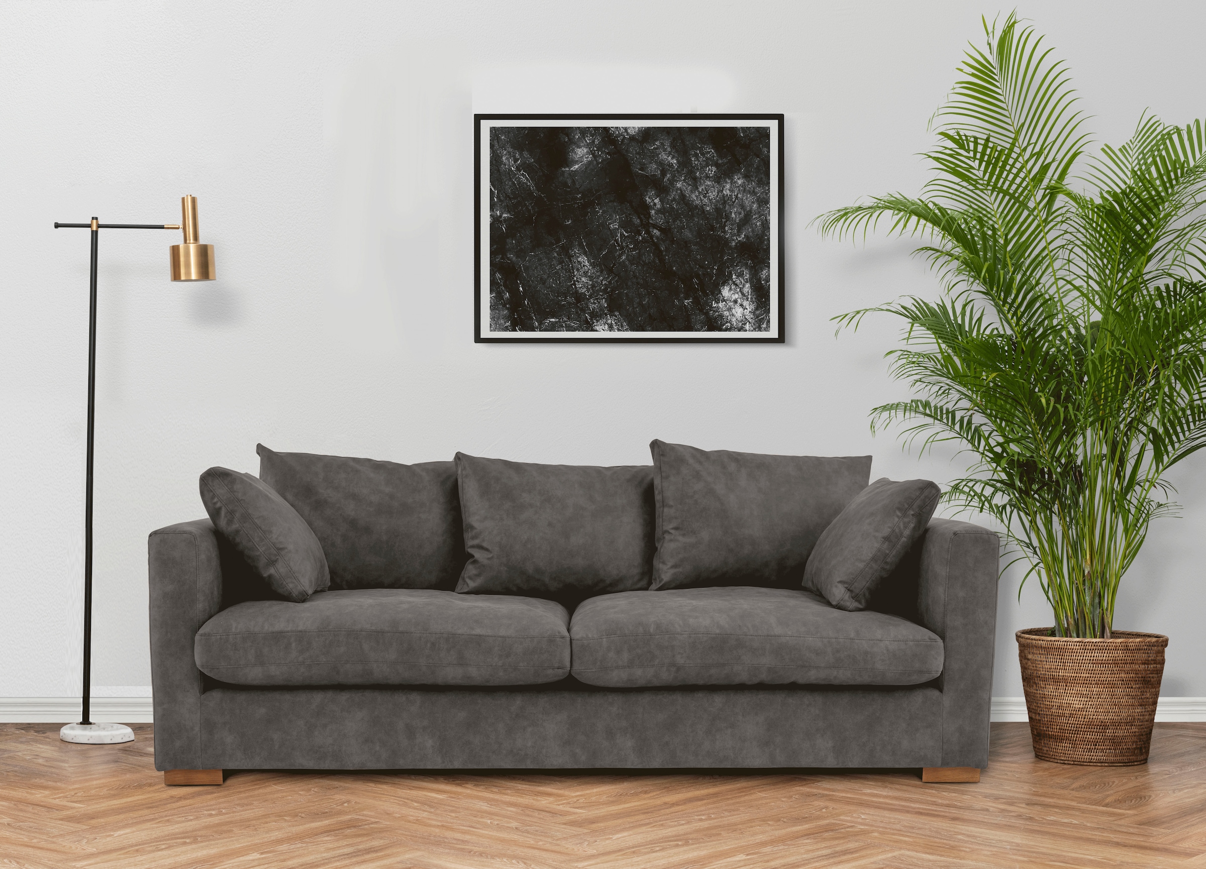 Home affaire 2,5-Sitzer »Coray« extra weich und kuschelig, Füllung mit Federn und Daunen