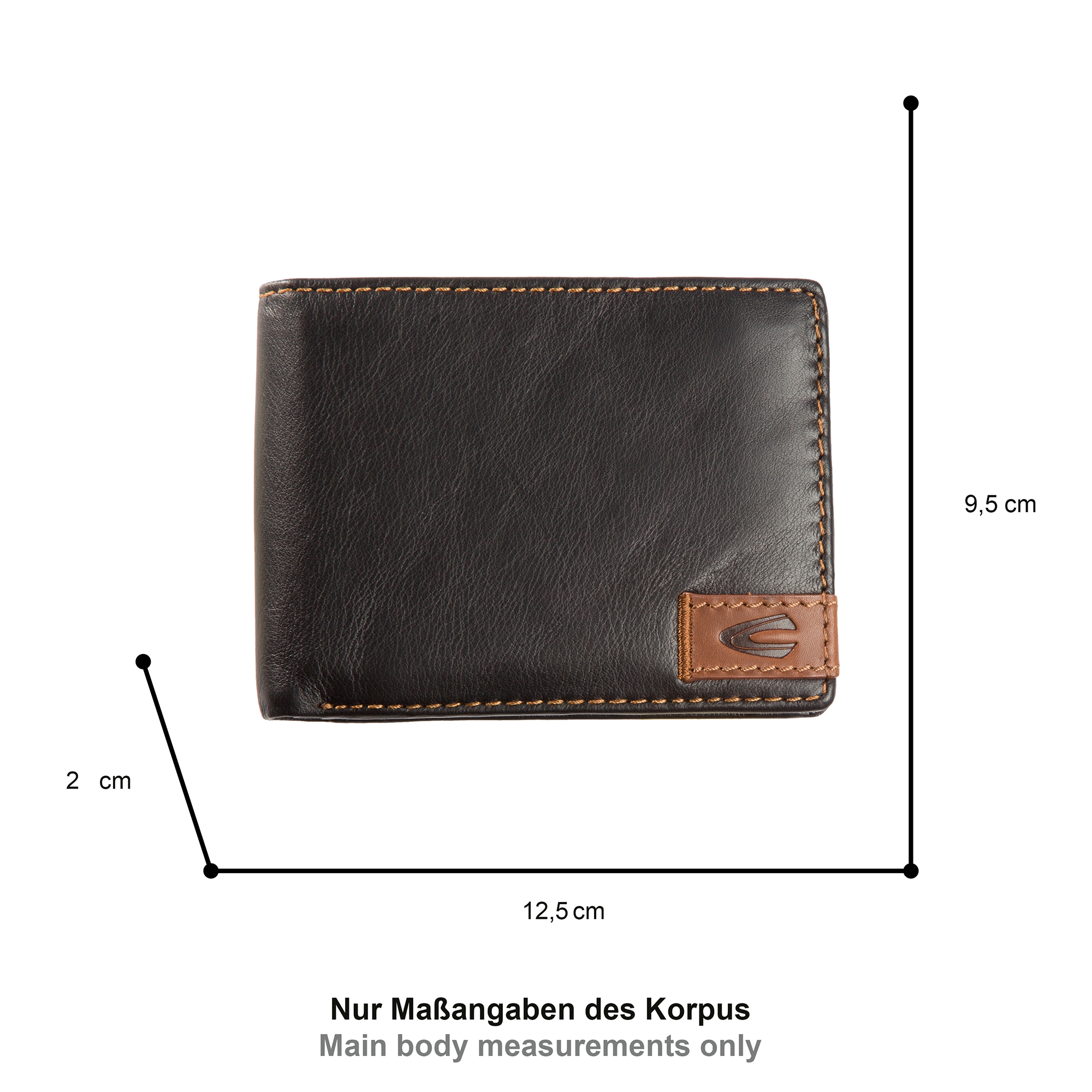 camel active Geldbörse »California« auch hochwertigem Rindsleder mit auffälligen Kontrastnähten