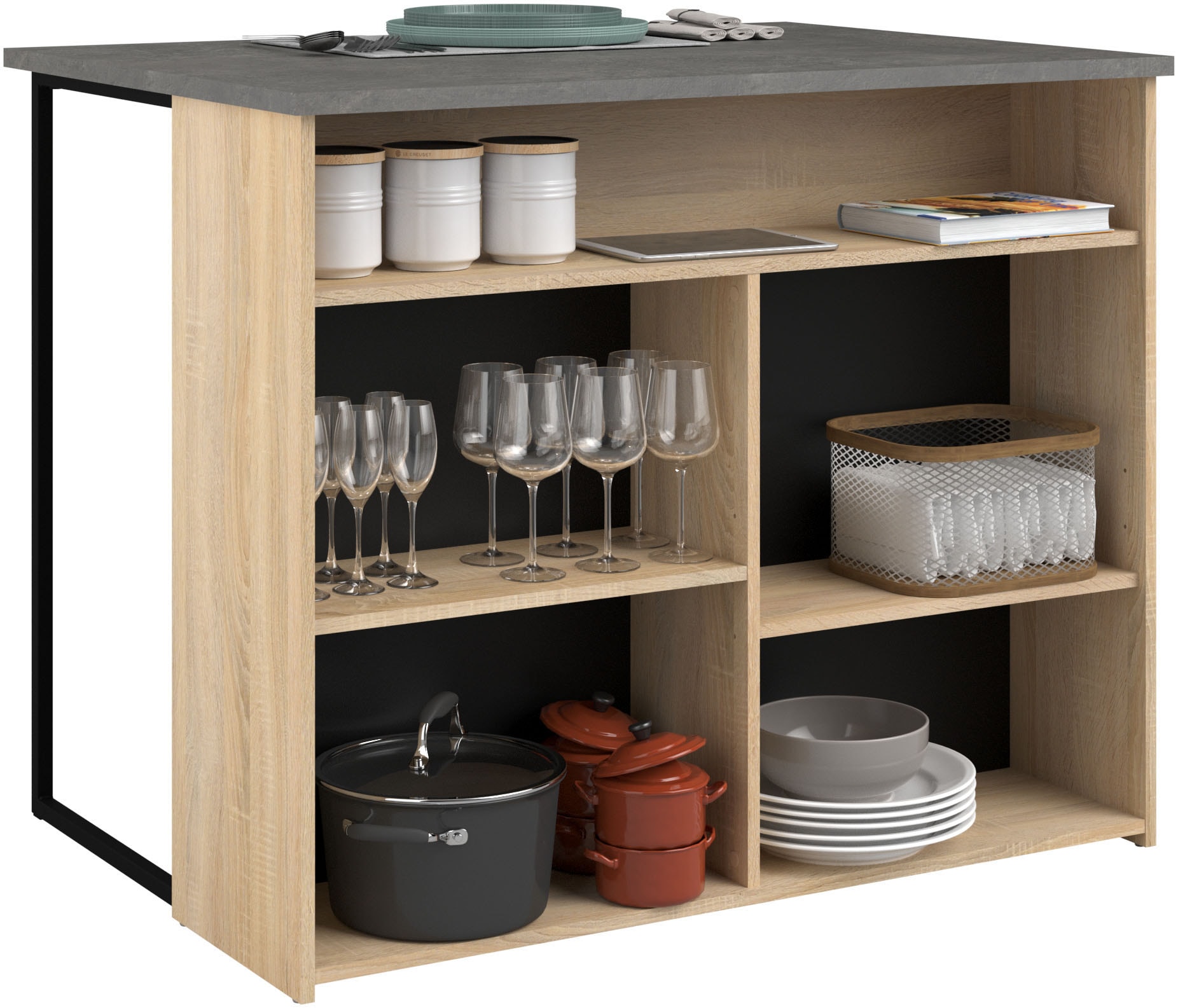 Parisot Set d'armoires »Fumay, Individuell stellbar« Ensemble, 2 cuis tlg.