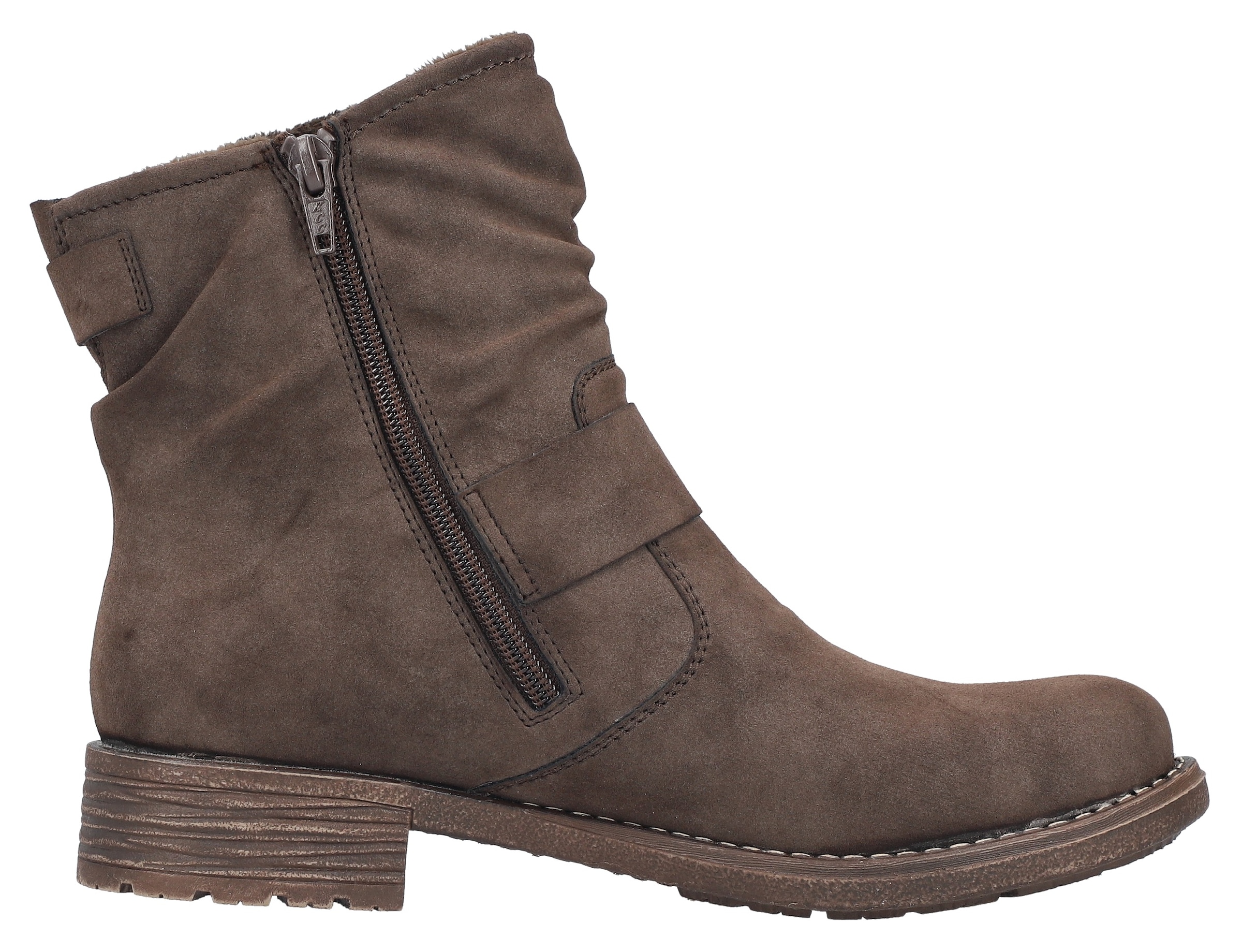 Rieker Stiefelette  Boots, Blockabsatz, slouchy Schaft und Innenreissverschluss