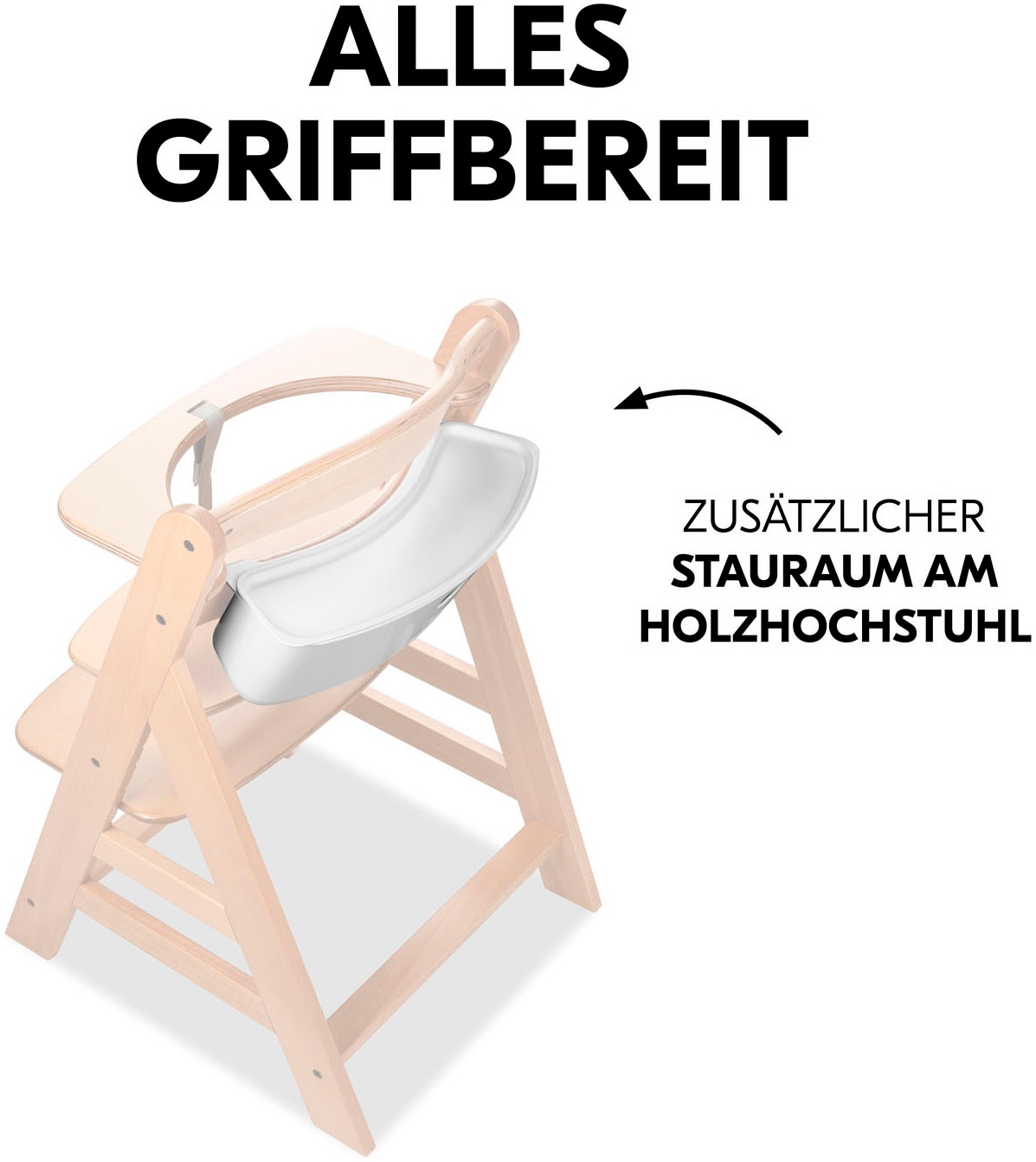 Hauck Aufbewahrungsbox »Highchair Box S, Disney Pooh White« für Hochstühle