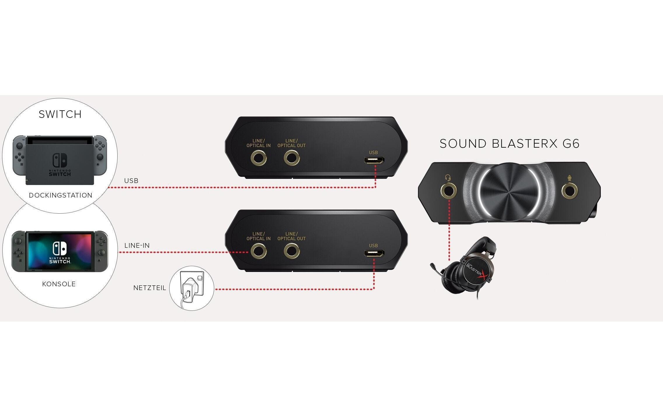 Creative USB-Soundkarte »Sound BlasterX G6 USB Typ C«