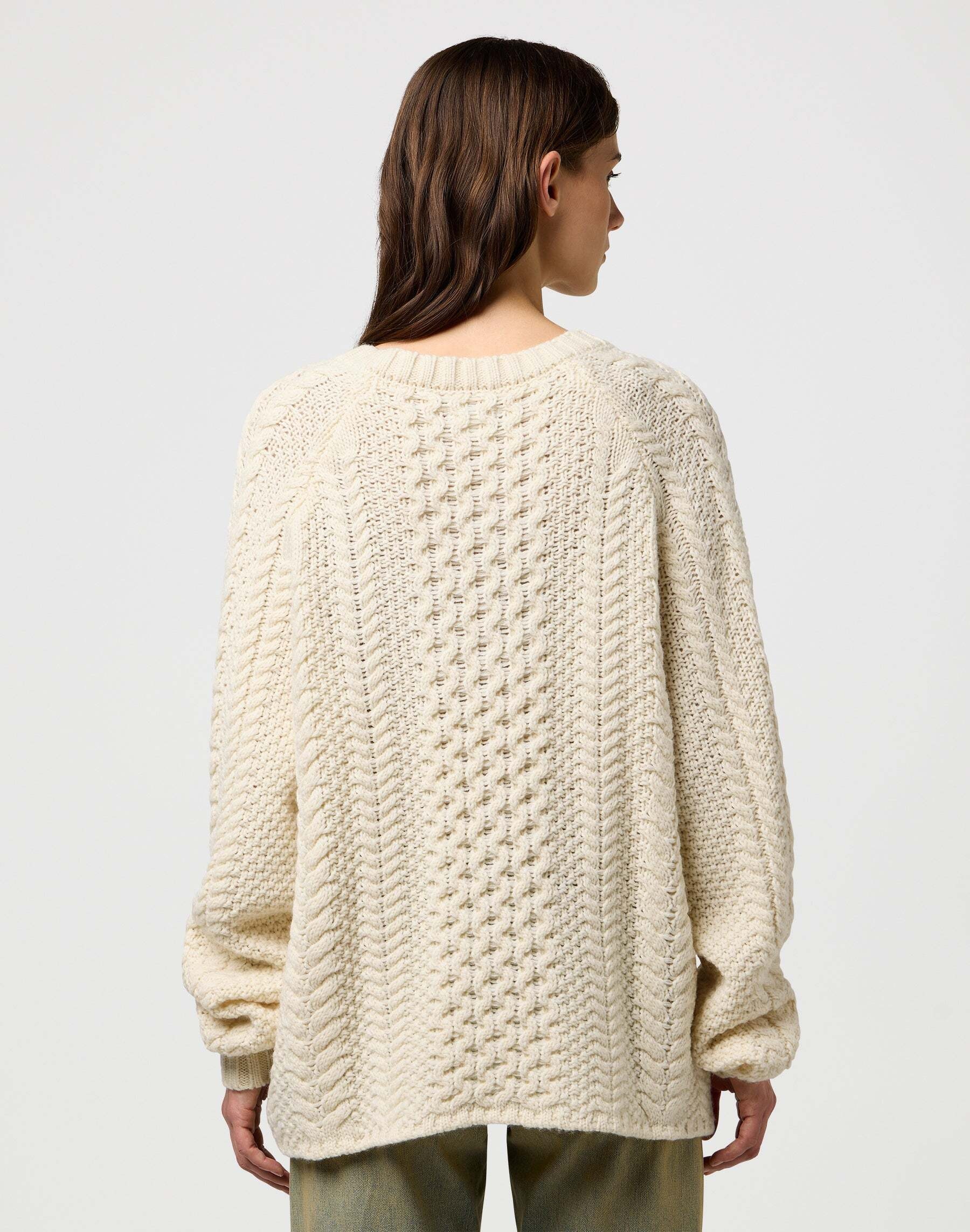 Wrangler Pull en tricot »WRANGLER Pullover V Neck Cable Knit«