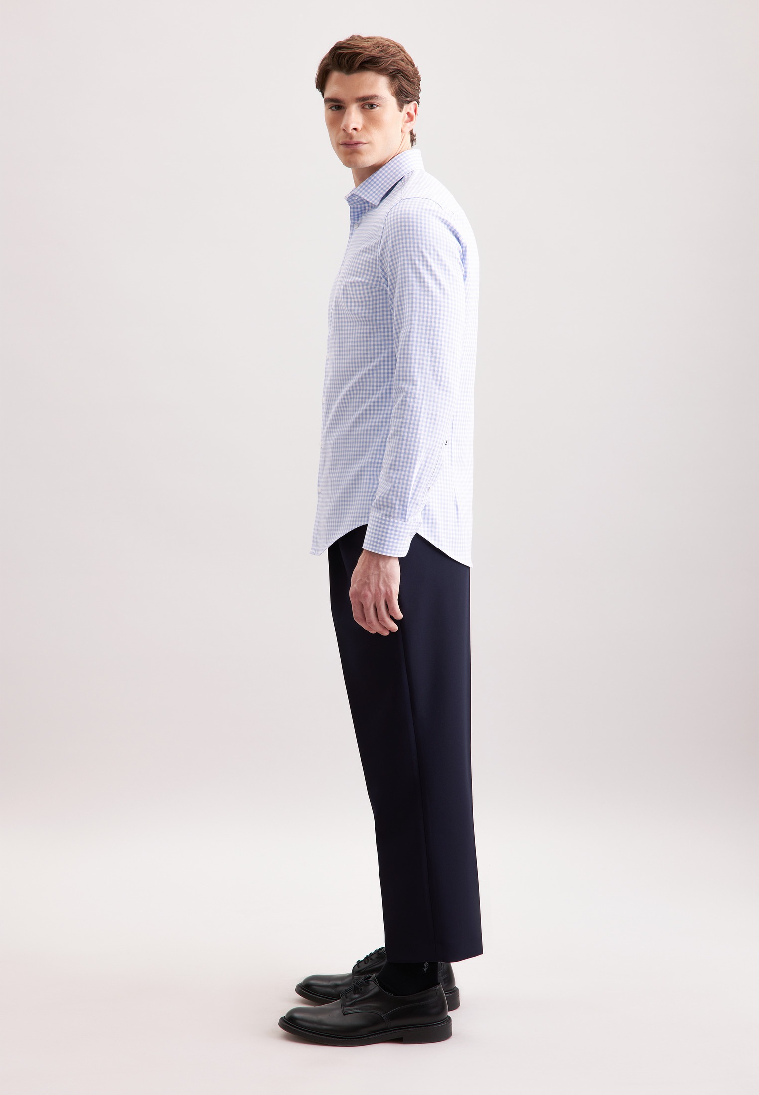 seidensticker Flanellhemd »Schwarze Rose« Slim 1/1 Kentkragen Karo