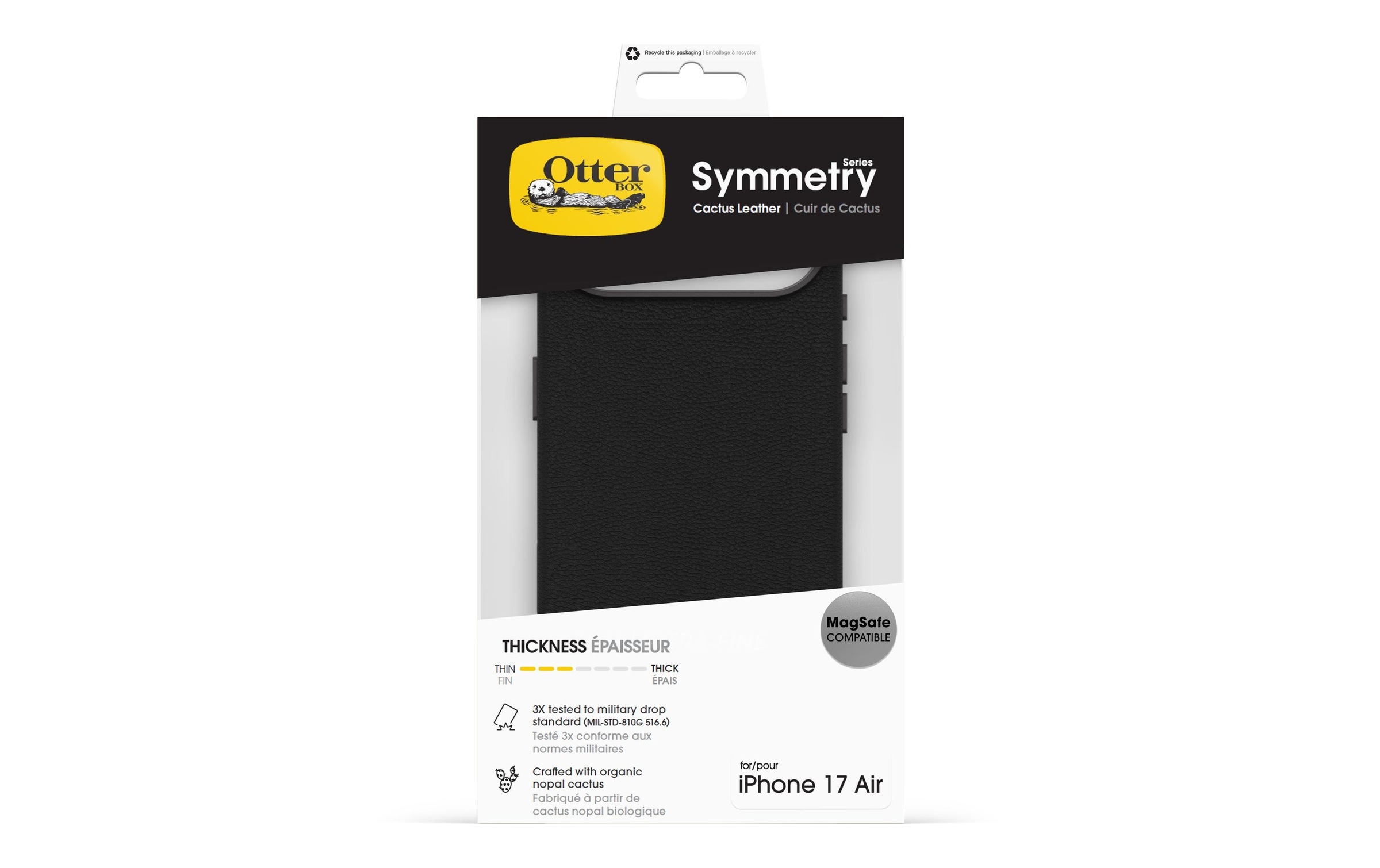 Otterbox Étui pour smartphone »Symmetry Series Cactus Leather mit MagSafe für Apple iPhone Air« Backcover, Schutzhülle, Handyschutzhülle, Case, Schutzcase, stossfest