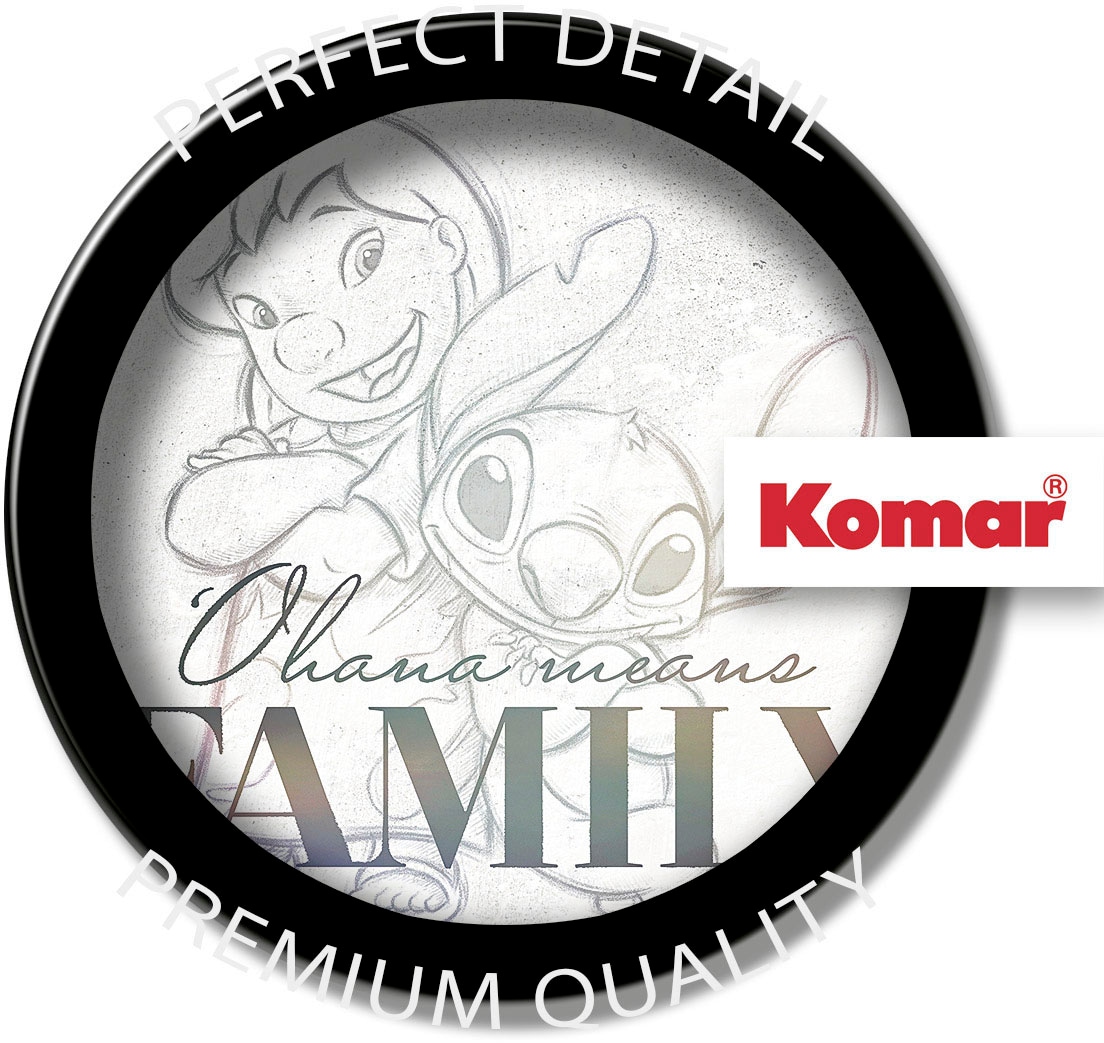 Komar Tableau sur toile »Lilo & Stitch Family Goals - Grösse 30 x 40 cm« 30 x 40 cm (Breite x Höhe), 1 cuis tlg. Keilrahmenbild mit Echtholzrahmen, Kinderzimmer