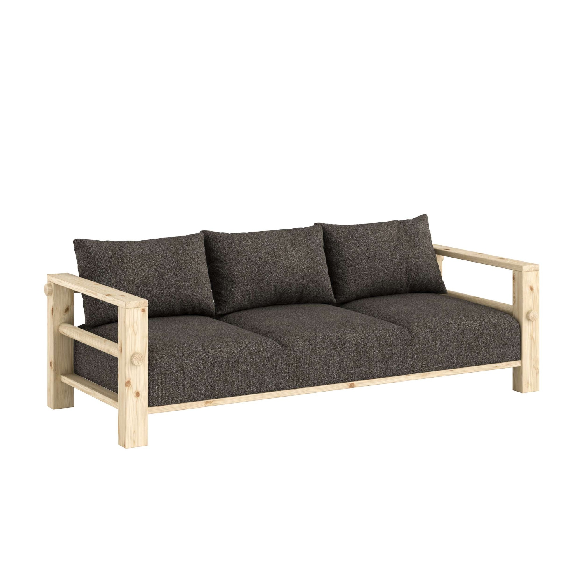 Karup Design Canapé »Bare Sofa, Schlafsofa mit Boxspring, 3-Sitzer, Couch, Bettfunktion« Matelas boxspring avec ressorts, 3 coussins dorsaux, fabriqué en Europe